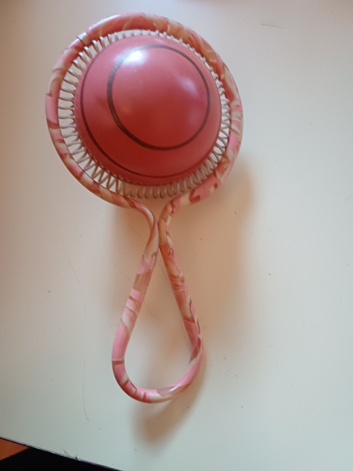 Vintage Celluloid Rammelaar - Roze, Antiek en Kunst, Ophalen of Verzenden