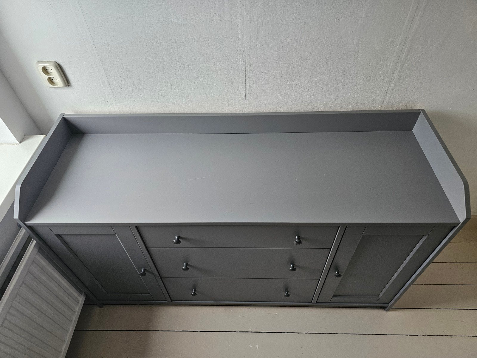 HAUGA Ikea buffetkast grijs, Ophalen of Verzenden
