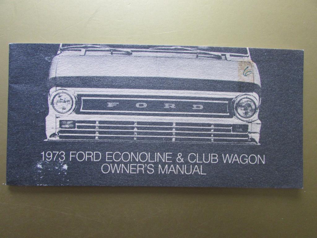 1973 Ford Econoline & Club Wagon owner's manual, Engels, Ophalen of Verzenden