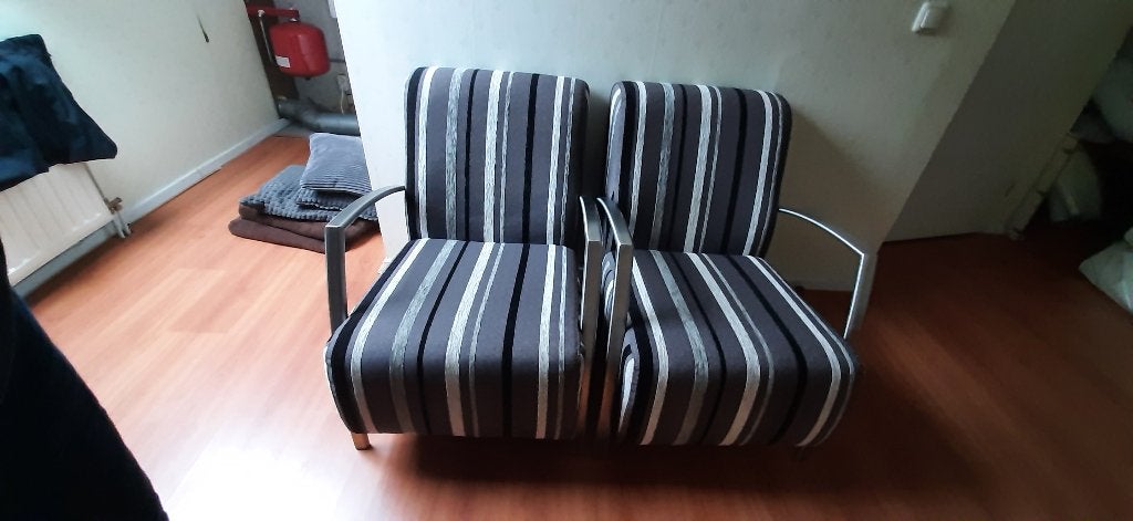 3 mooie gestreepte stoelen, Huis en Inrichting, Ophalen, Gestreept, Drie, Zo goed als nieuw