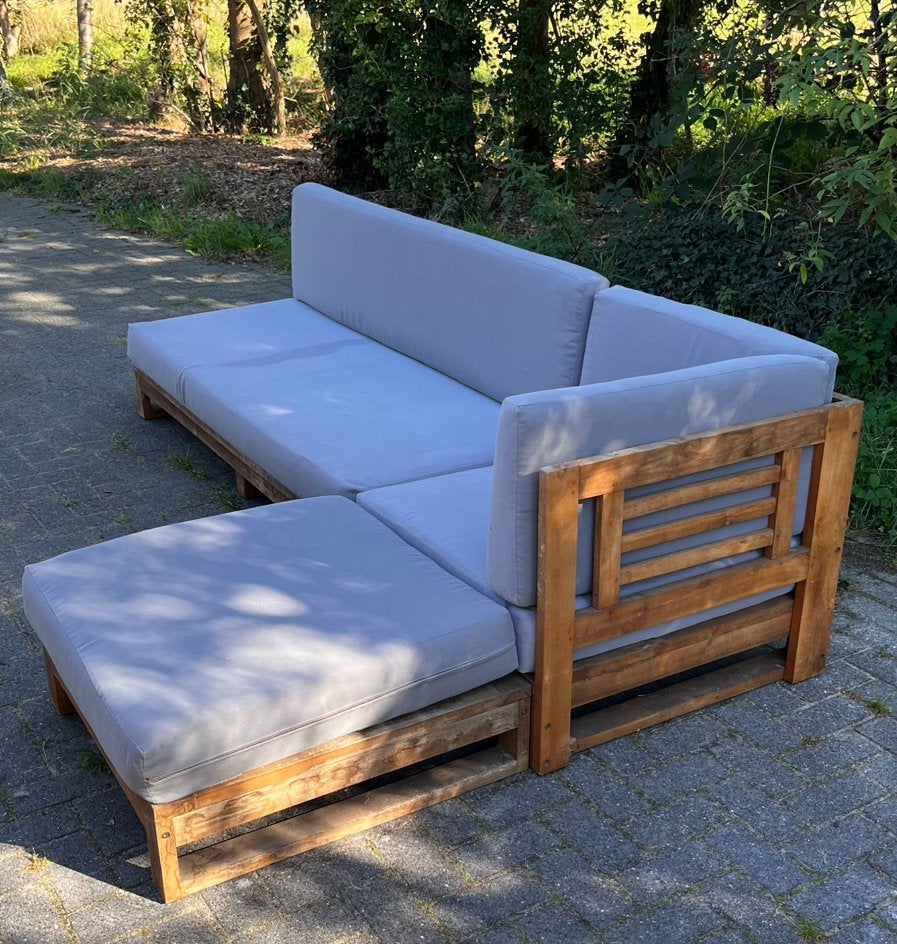 Loungeset acasiahout, Ophalen, 4 zitplaatsen, Gebruikt, Hardhout