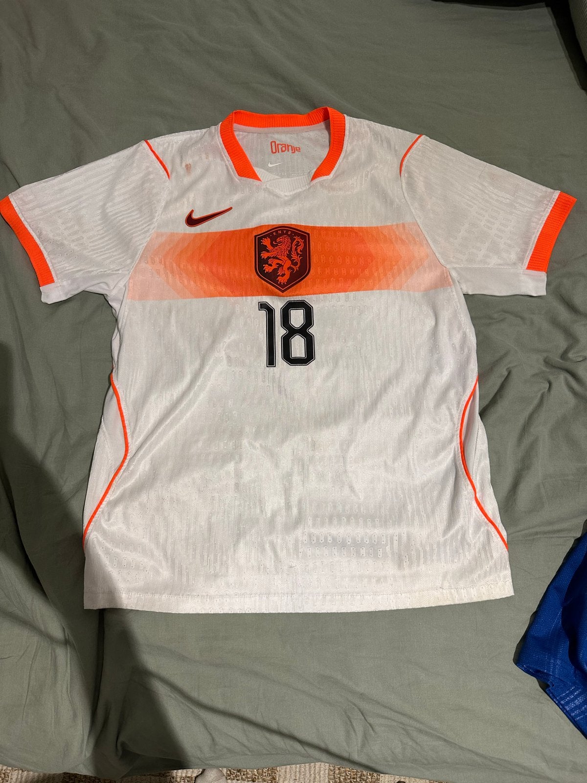 Nederlands Elftal WK Uitshirt Maat L - Malen #18, Maat 52/54 (L), Wit, Ophalen of Verzenden, Voetbal