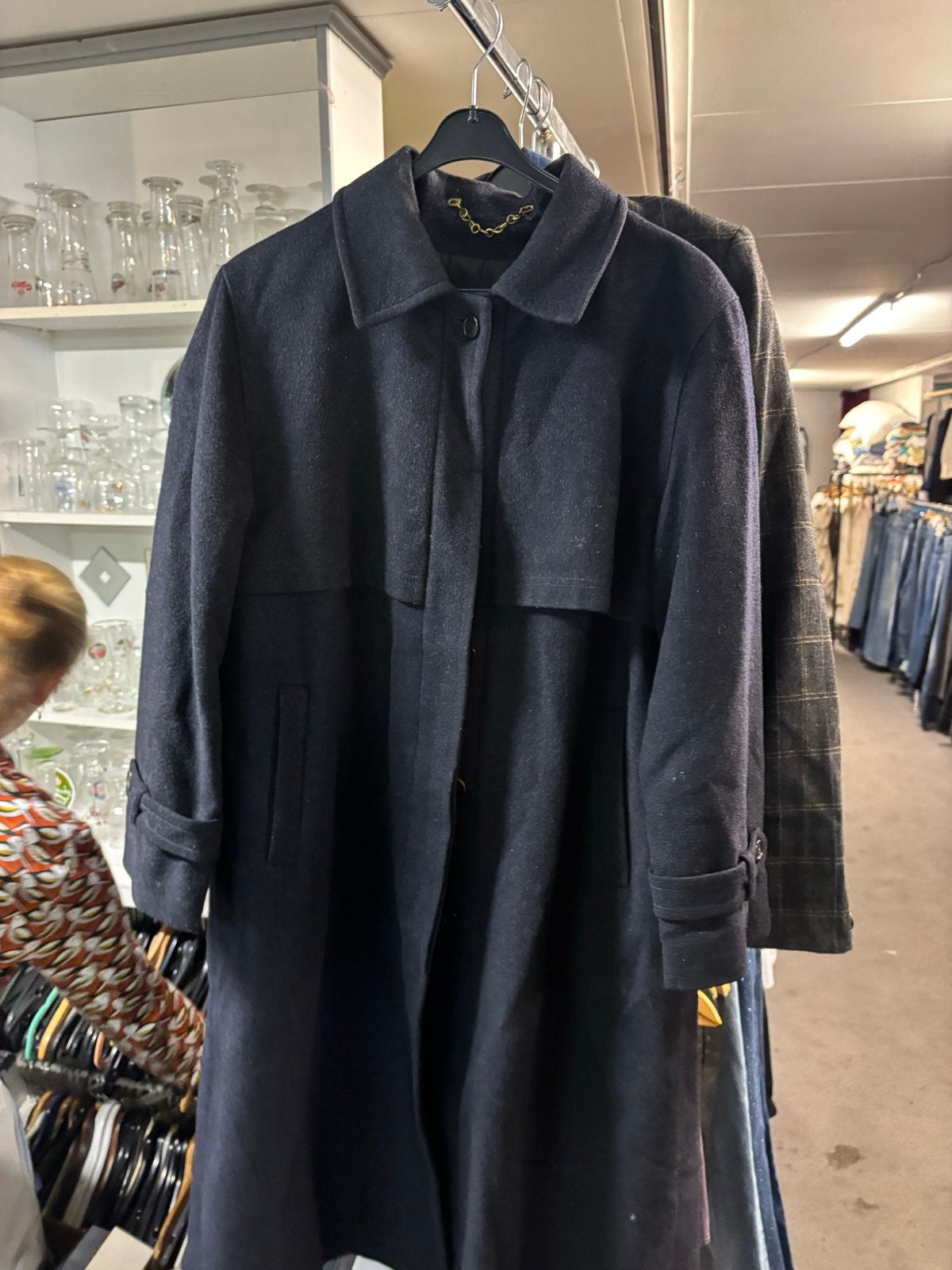 Schneiders wollen winterjas, maat S, Ophalen of Verzenden, Zo goed als nieuw, Maat 36 (S), Blauw