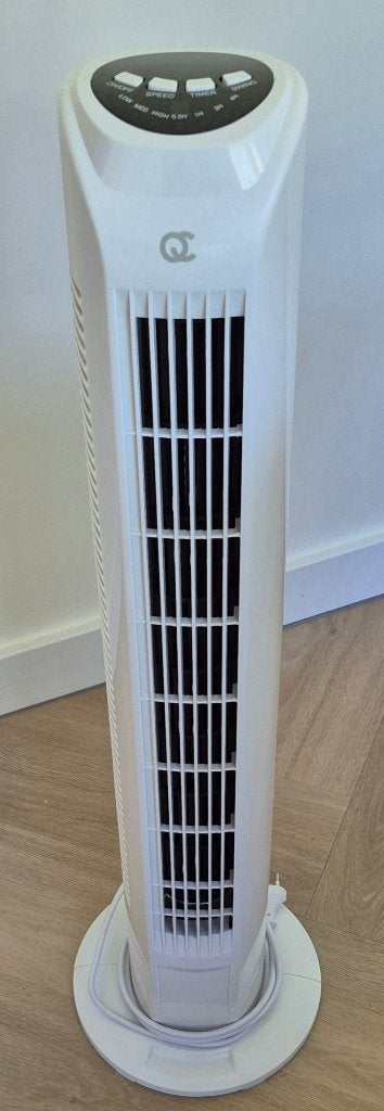 FlinQ Torenventilator – wit met timer en afstandsbediening, Witgoed en Apparatuur, Ventilatoren, Ophalen, Ventilator met afstandsbediening