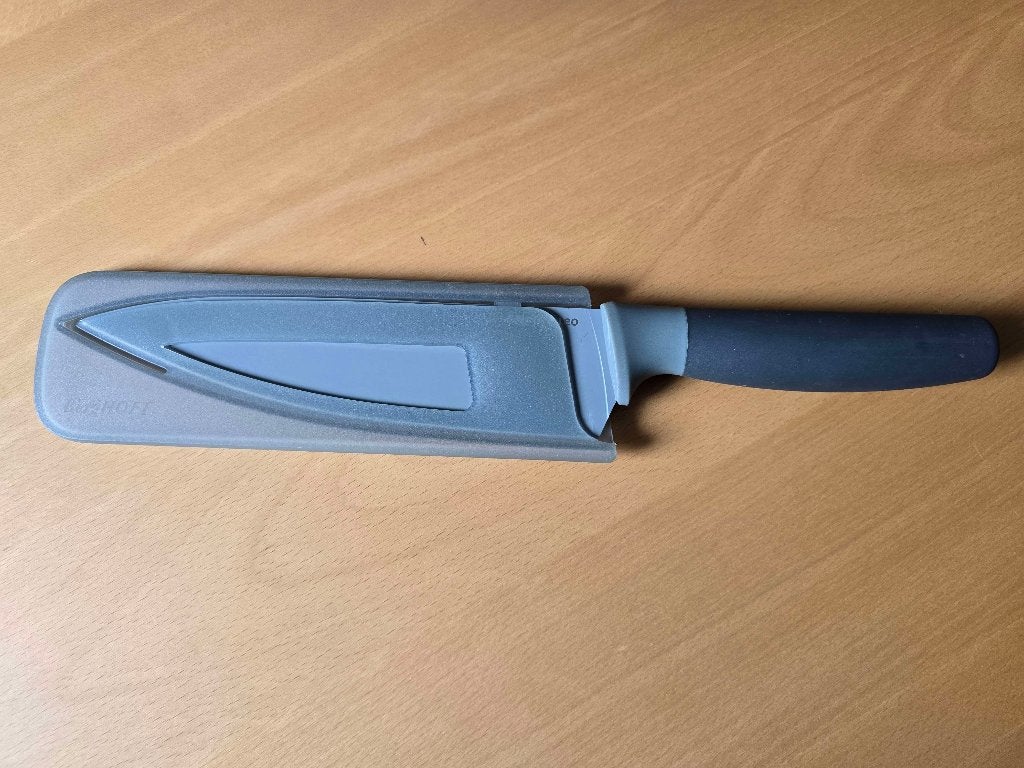 Leo BergHOFF Koksmes – 19cm, RVS, Overige typen, Ophalen of Verzenden, Zo goed als nieuw, Grijs