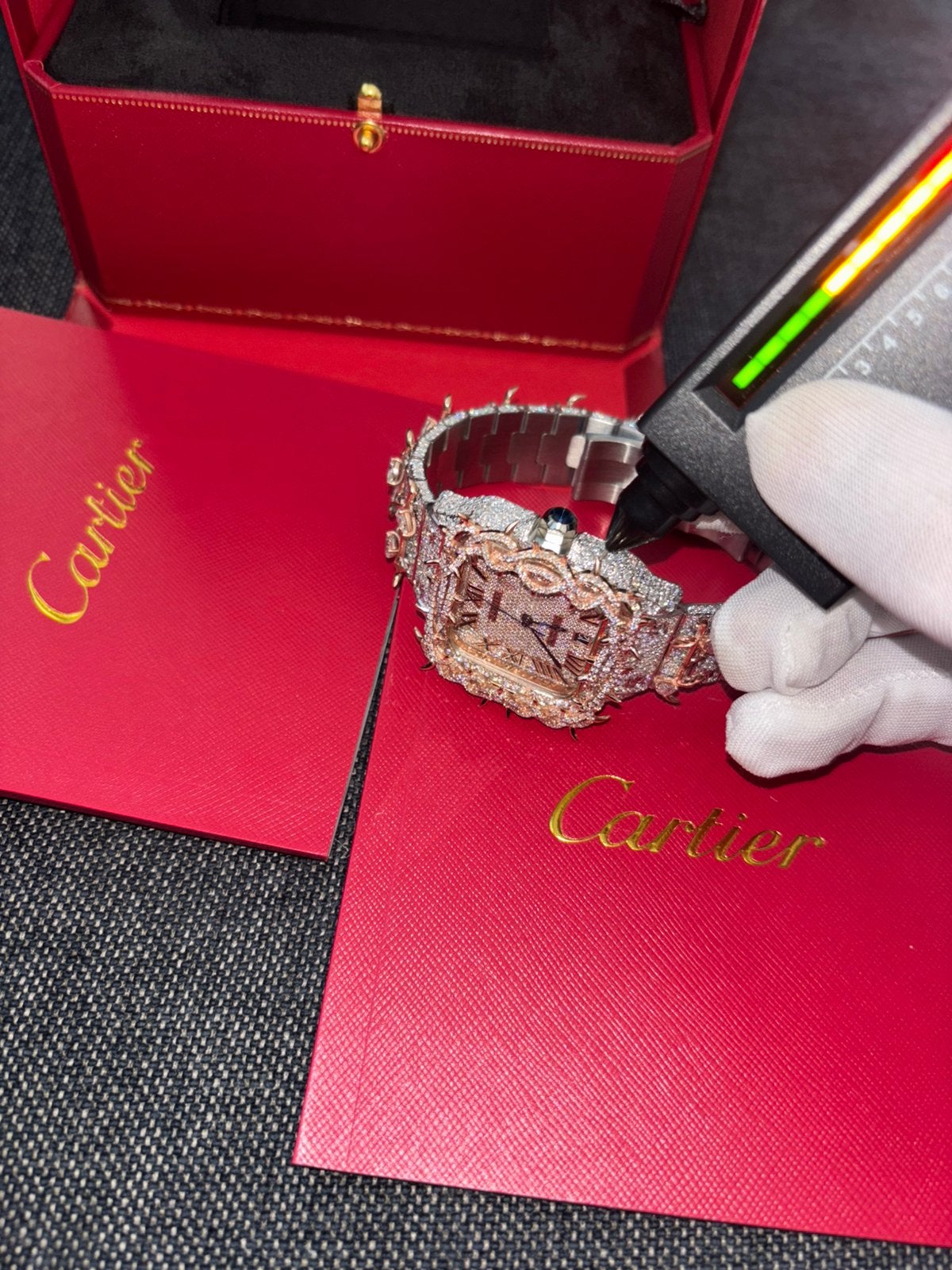Cartier iced out with thorns moissanite, Ophalen of Verzenden, Nieuw, Overige merken