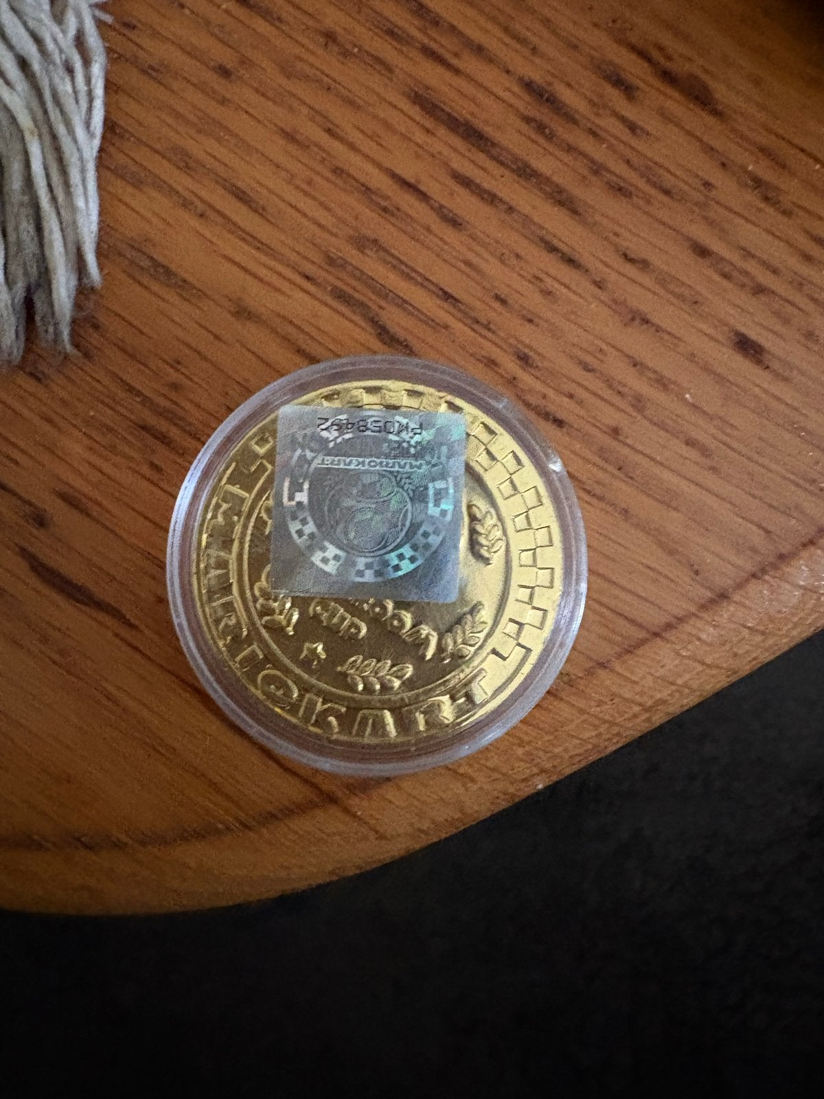 Mario Kart Medaille - Gouden Paddenstoel Munt, Verzamelen, Ophalen of Verzenden, Zo goed als nieuw