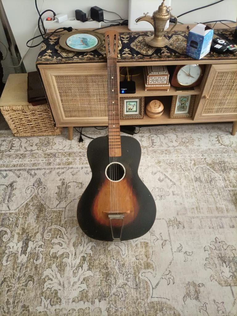 Vintage gitaar 6 snaren opknapper, Muziek en Instrumenten, Instrumenten | Onderdelen, Ophalen of Verzenden, Gebruikt