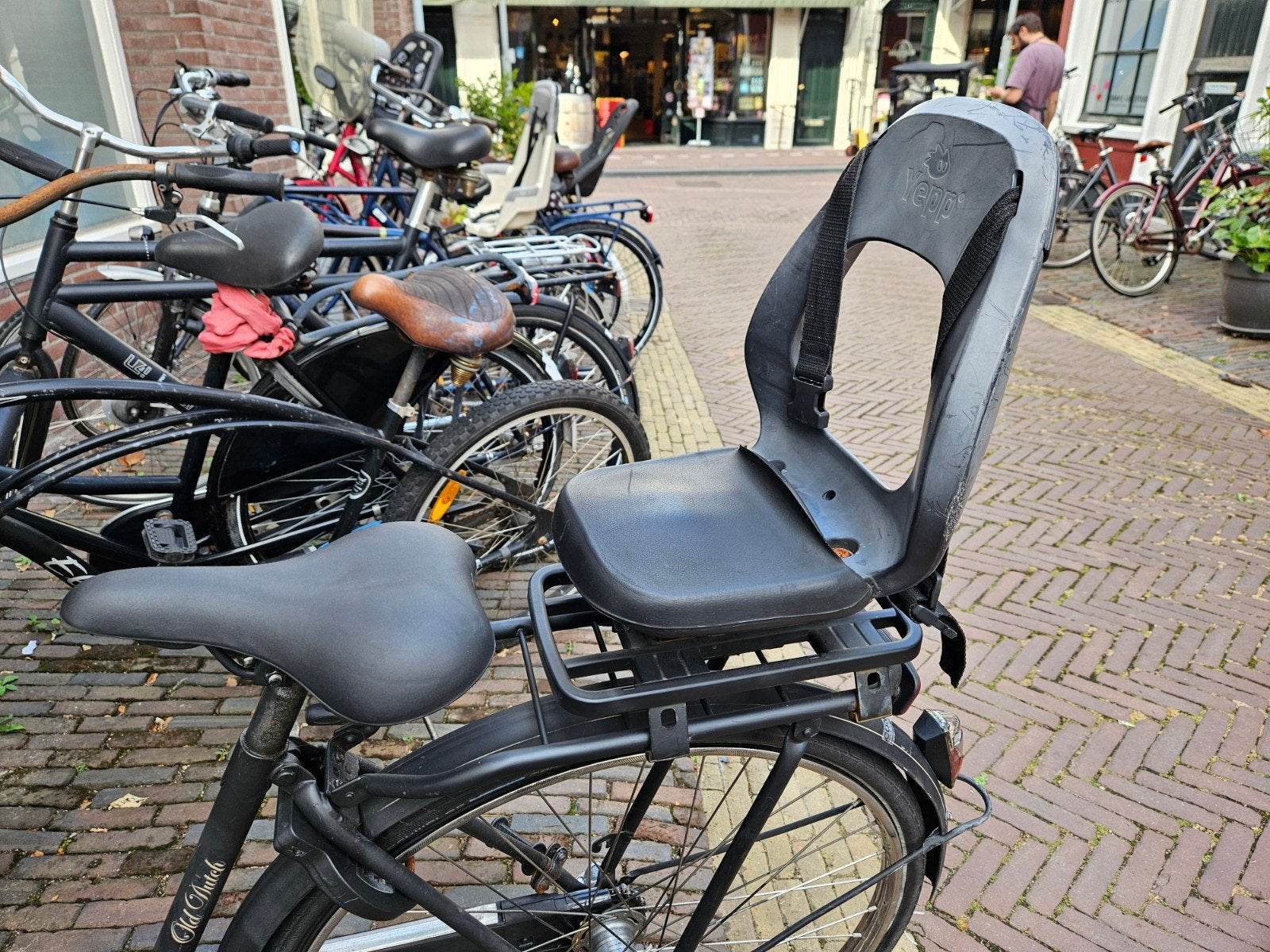 Stevig Yepp achterzitje voor de fiets, Ophalen of Verzenden, Gebruikt, Achterzitje, Yepp