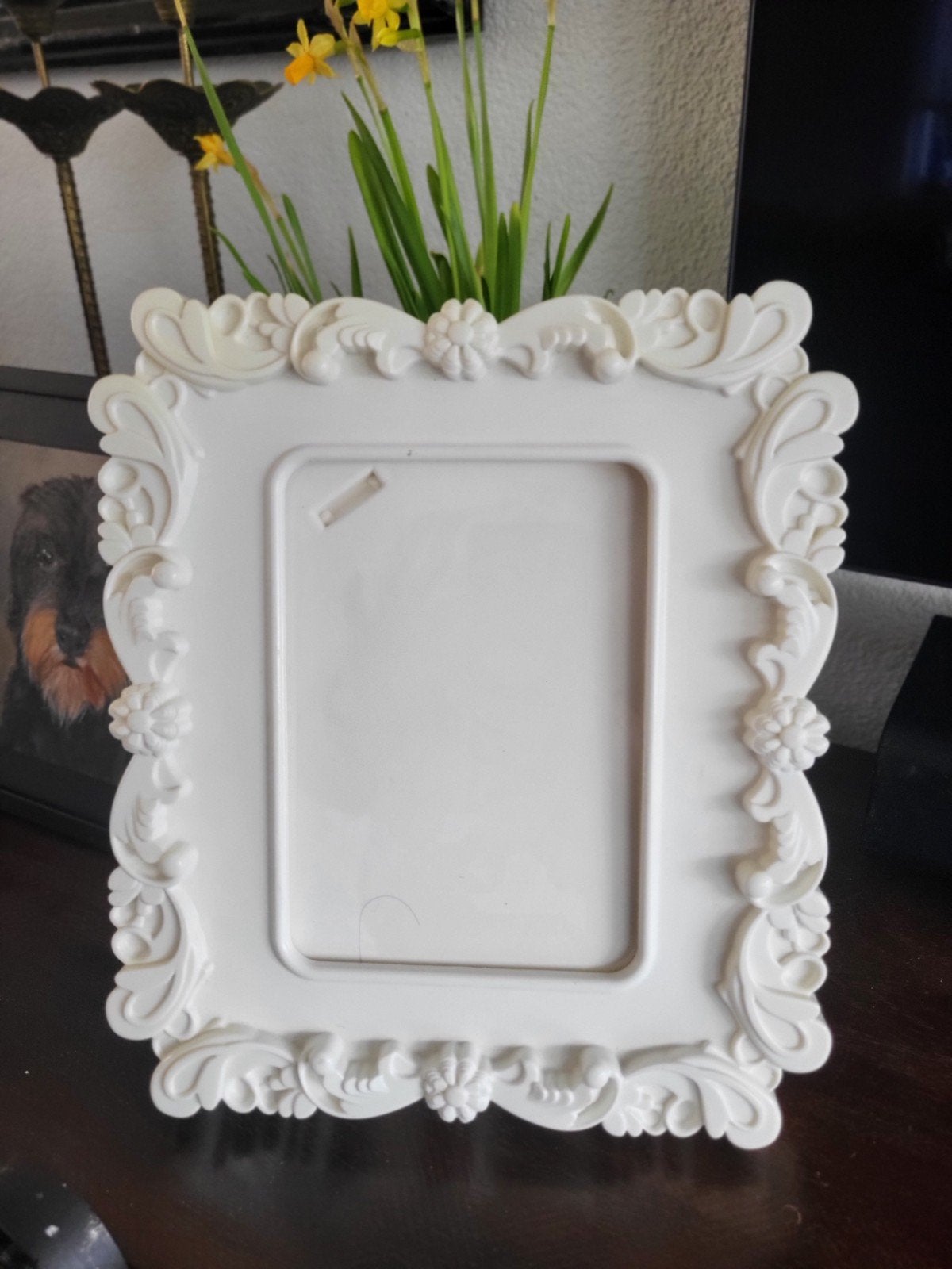 Koopje Witte Barok Fotolijst - Sierlijk en Elegant, Kunststof, Met sierrand, Ophalen of Verzenden, Zo goed als nieuw