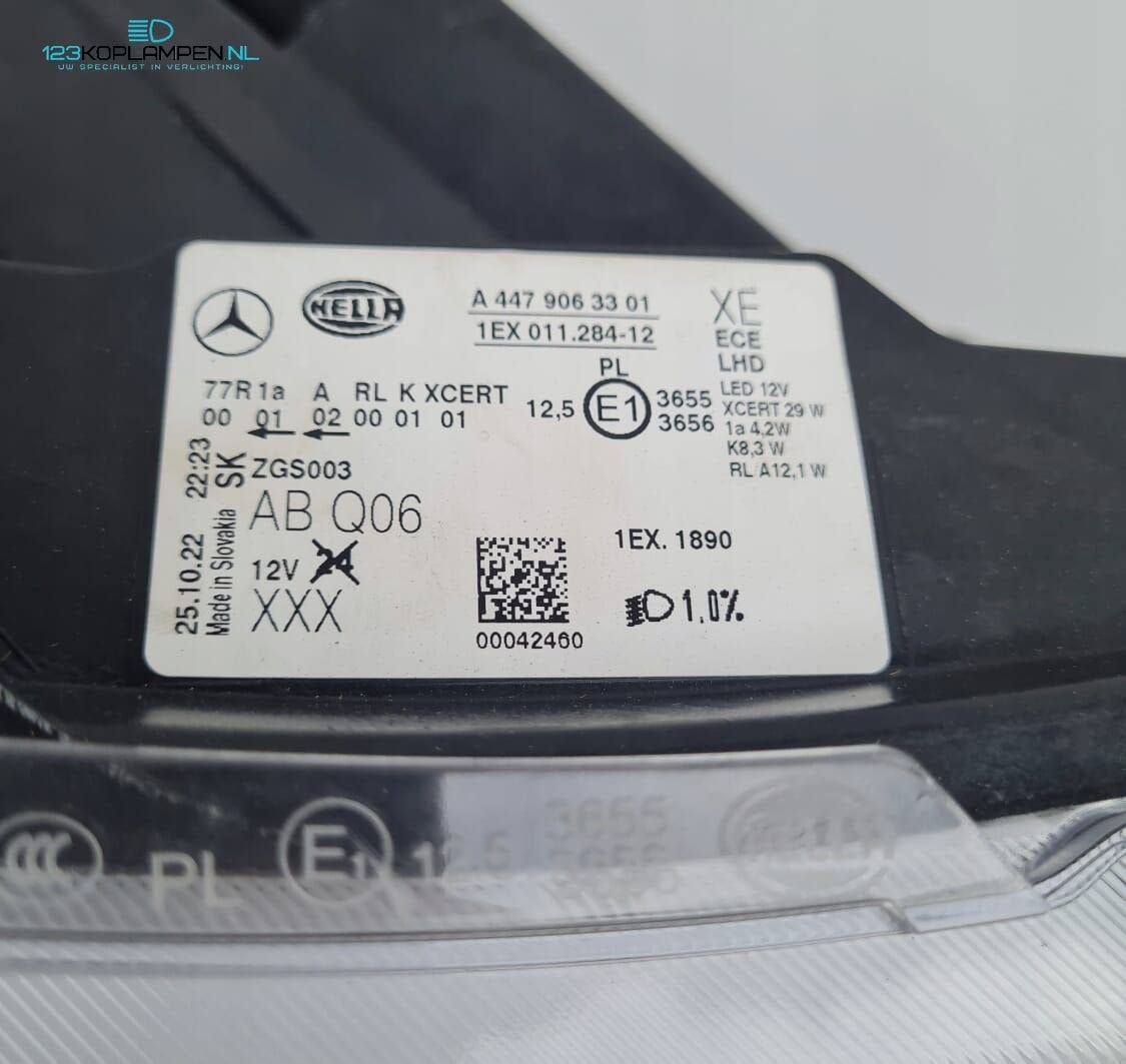 Mercedes V Klasse EQ Vito X447 Full Led koplamp rechts, Auto-onderdelen, Verlichting, Ophalen, Gebruikt, -, -
