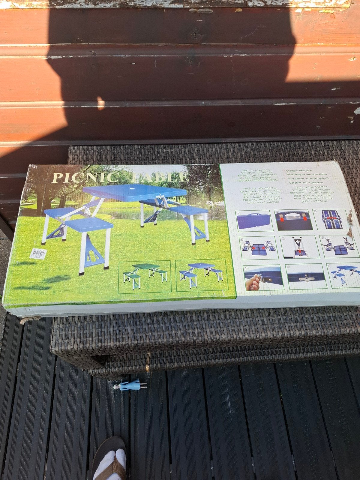 Inklapbare picknicktafel - Nieuw in doos, Ophalen, Inklapbaar, Rechthoekig, Nieuw