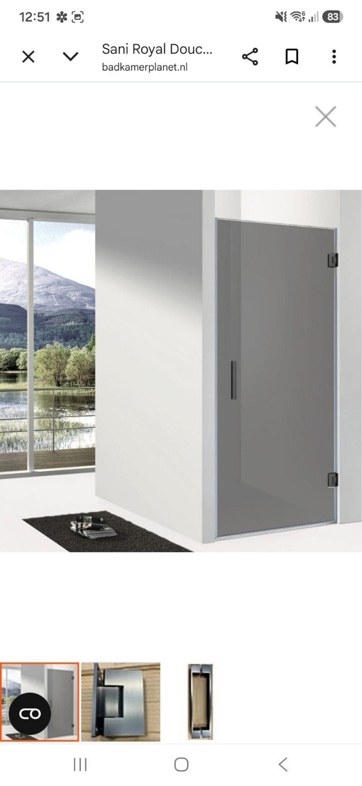 nieuwe rookglazen douche deur, Ophalen, Nieuw, Glas, Douche