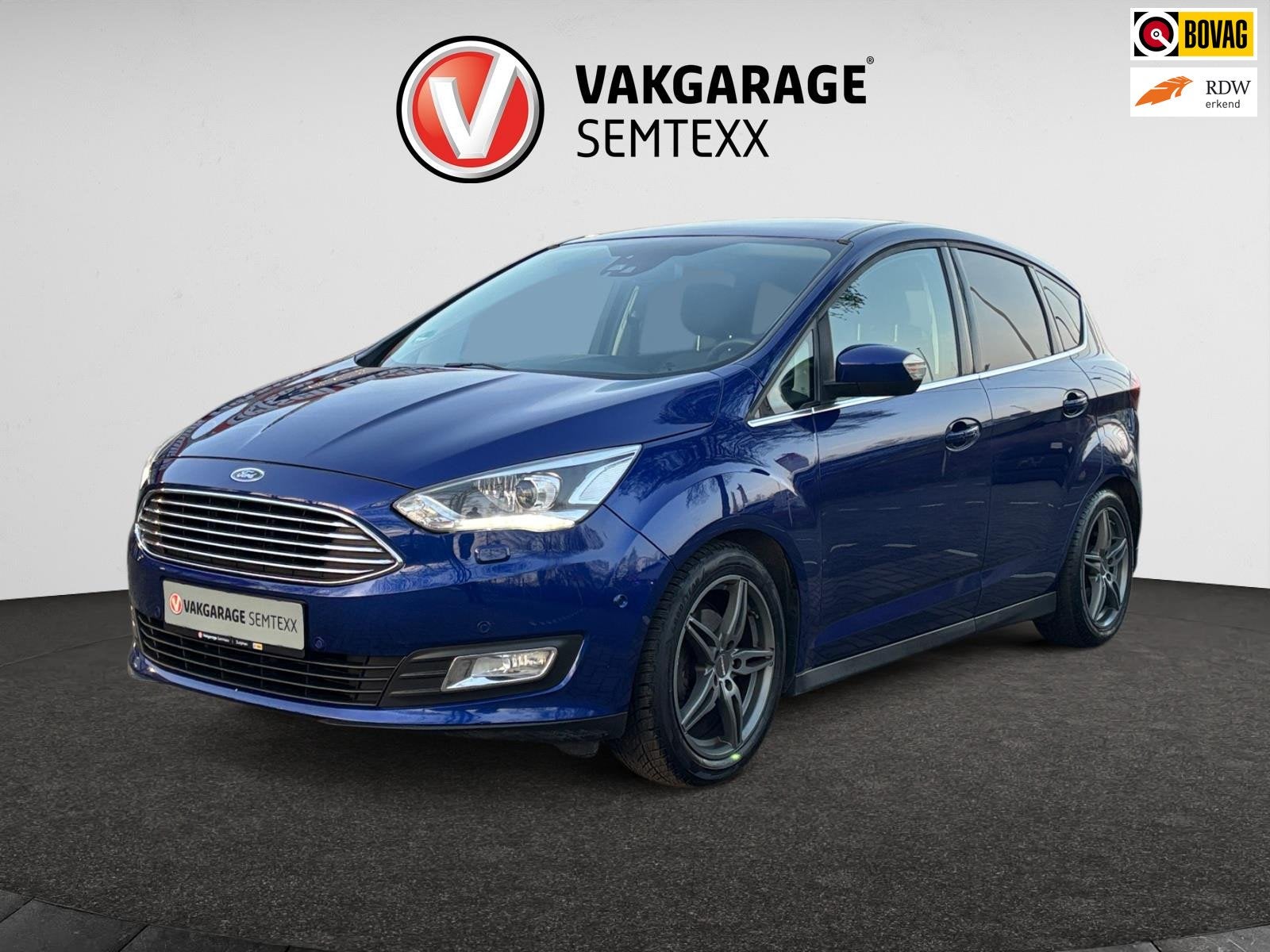 Ford C-Max 1.0 Sport | Clima | Navi | Stuurverw. | Voorruit, Auto's, Voorwielaandrijving, Gebruikt, Blauw, Handgeschakeld