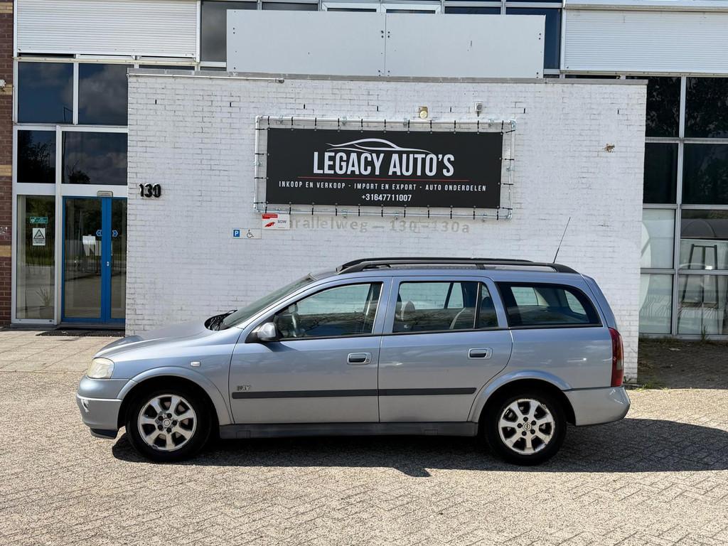 Opel Astra Wagon 1.8-16V Njoy - APK 06/2027 - AIRCO - OPEN D, Auto's, Gebruikt, Zwart, 4 cilinders, 1796 cc