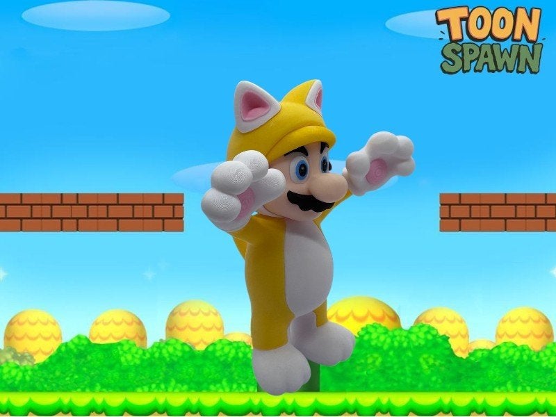 Cat Mario – 16 cm – Super Mario Figuur, Ophalen of Verzenden, Nieuw, Overige typen