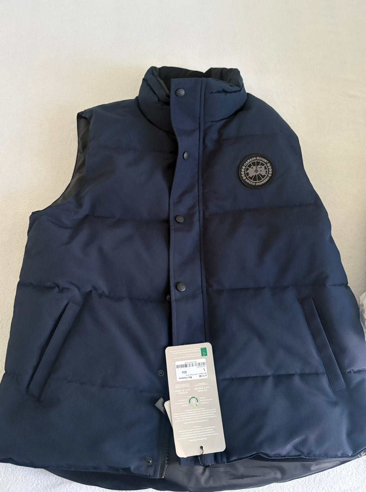 Canada Goose bodywarmer ongedragen maat L navy blue, Ophalen of Verzenden, Zo goed als nieuw, Blauw
