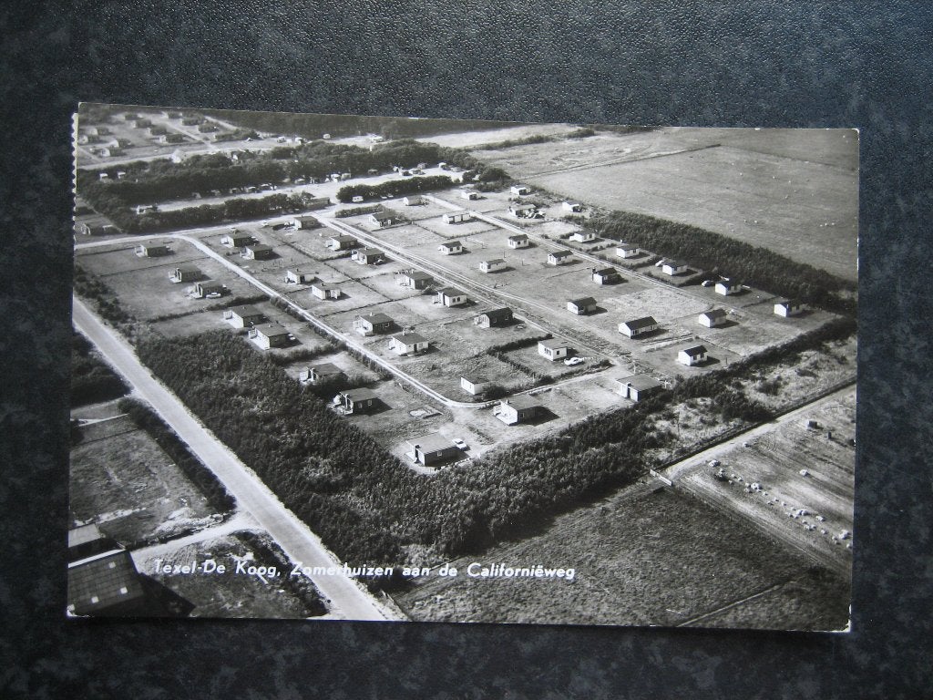 De KOOG  Texel  zomerhuisjes Californiaweg 1966, Ophalen of Verzenden, 1960 tot 1980, Waddeneilanden
