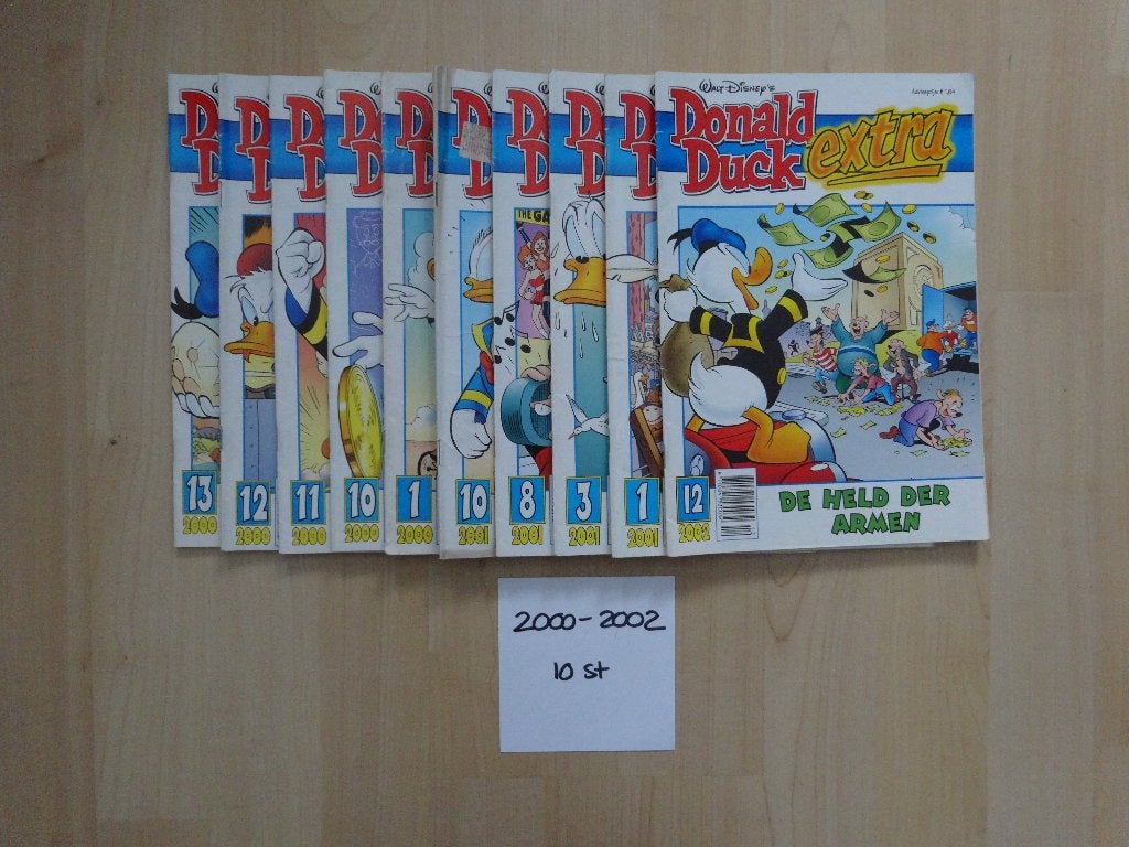 Donald Duck EXTRA jaargang 2000-2002 – 10 st, Meerdere stripboeken, Ophalen of Verzenden, Zo goed als nieuw