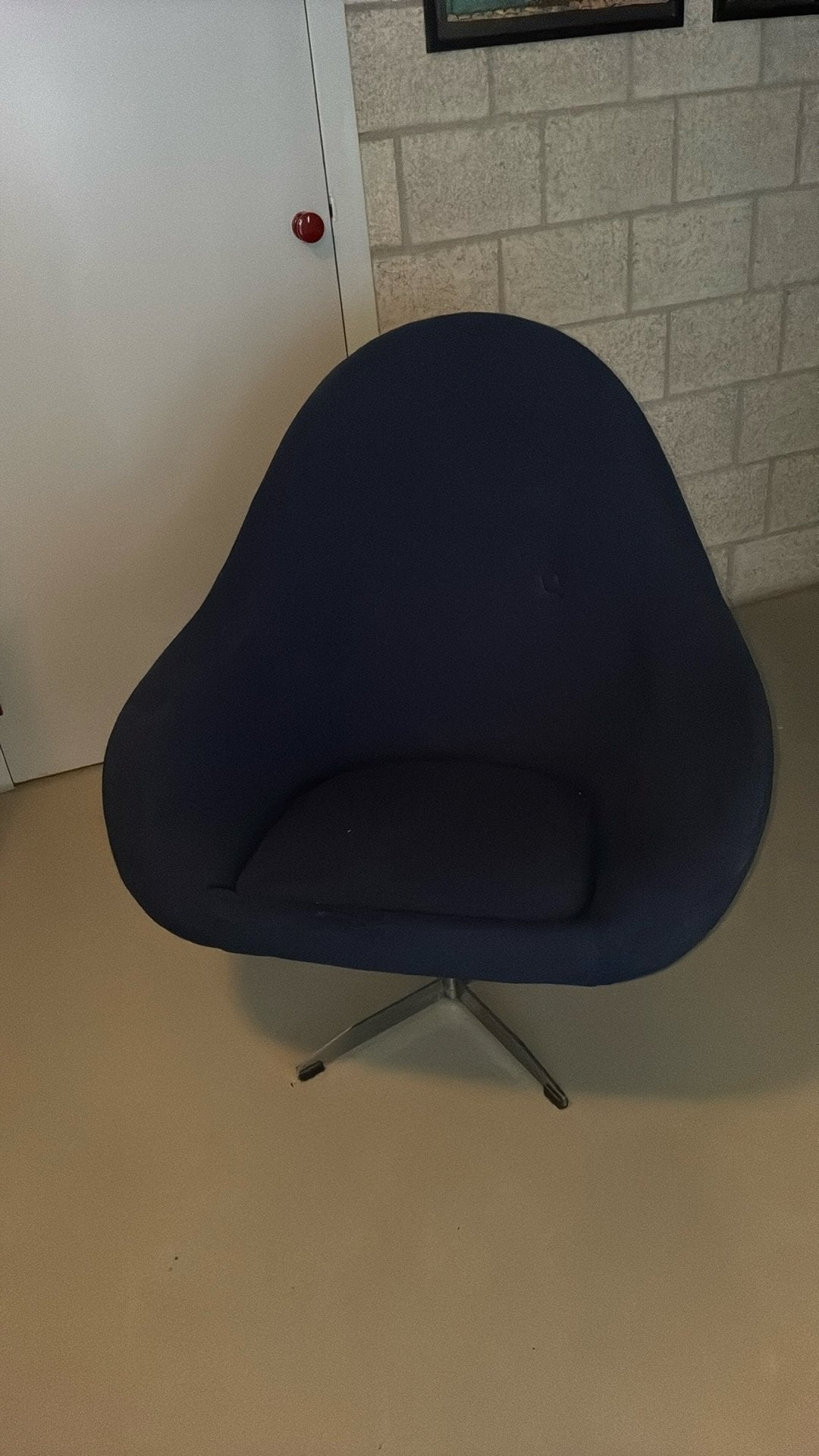 Retro draaistoel ( mogelijk Rohe ), Ophalen, Zo goed als nieuw, 75 tot 100 cm, Stof