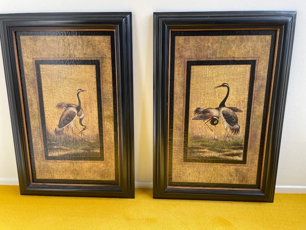 Vogels op doek, Ophalen, Hout, Handgeschilderd, Dieren