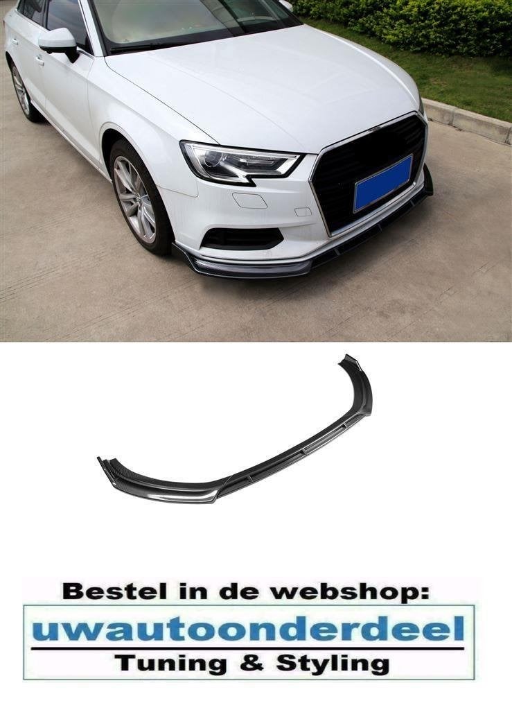 Carbon Look Spoiler Voorspoiler Splitter Voor Audi A3 8V Fac, Verzenden