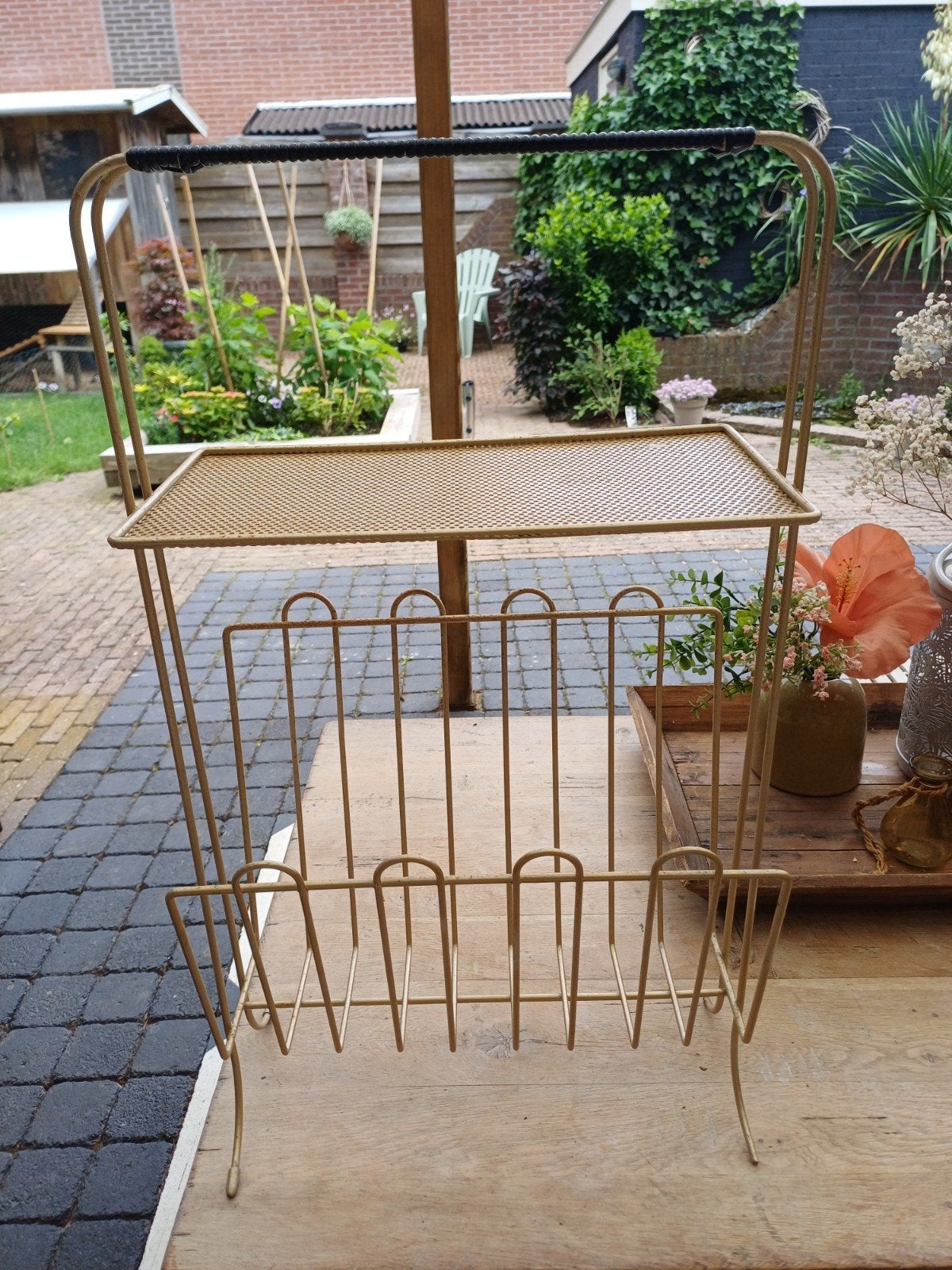 Vintage lectuurbak, Huis en Inrichting, Woonaccessoires | Krantenbakken en Lectuurbakken, Ophalen of Verzenden, Gebruikt