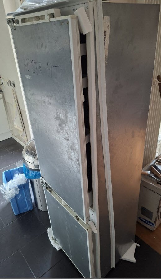 Bosch koelvriescombinatie inbouw, Ophalen, Gebruikt, 200 liter of meer, 160 cm of meer