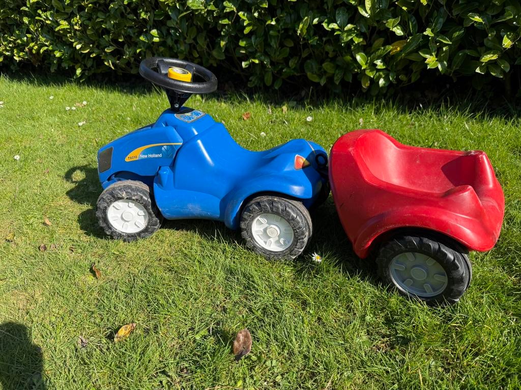 Rolly Toys New Holland looptractor looptrekker met aanhanger, Ophalen, Gebruikt, Loopvoertuig