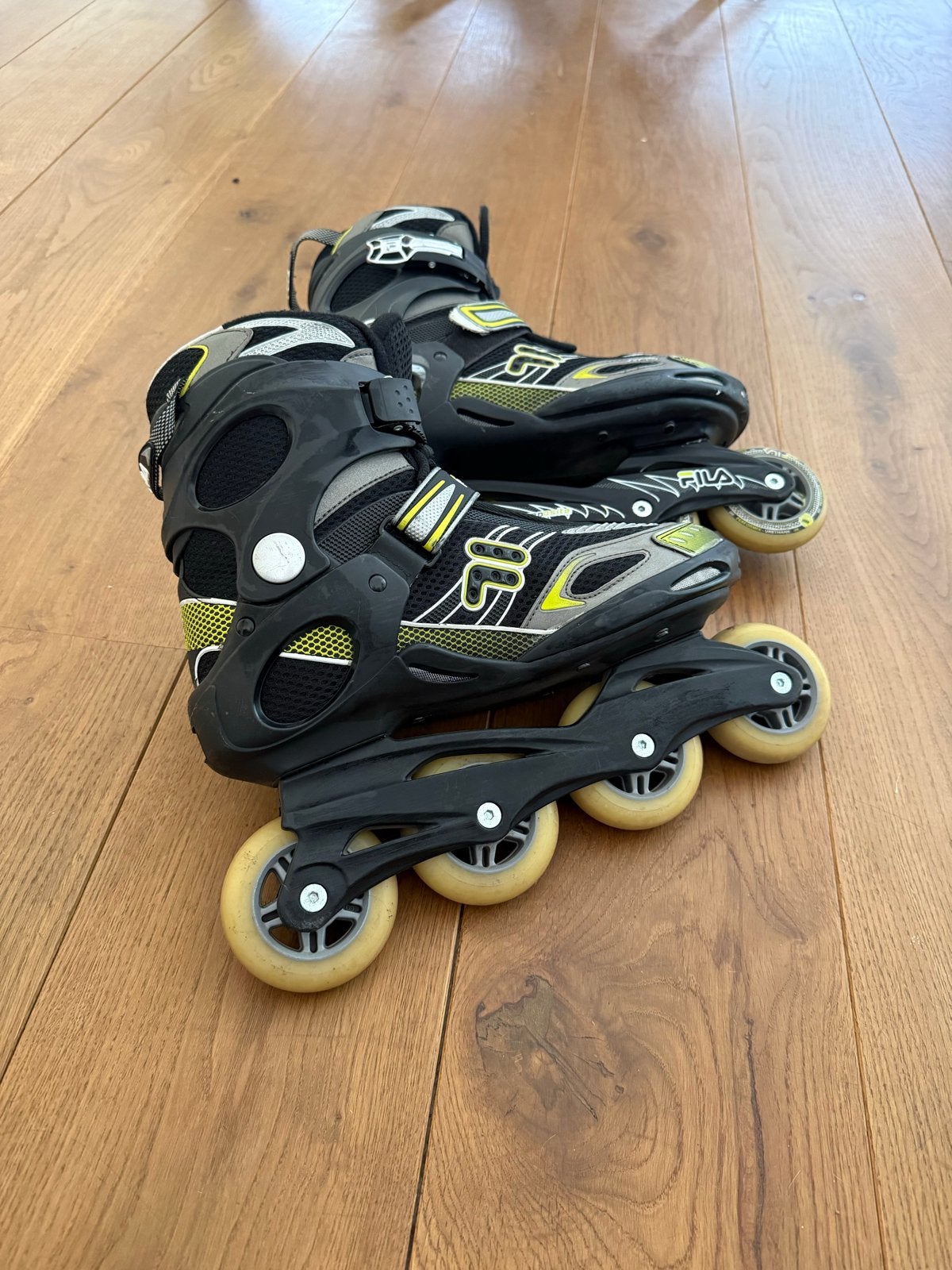 Fila Inline Skates - Zwart/Geel, Maat 42, Overige merken, Gebruikt, Heren, Ophalen of Verzenden