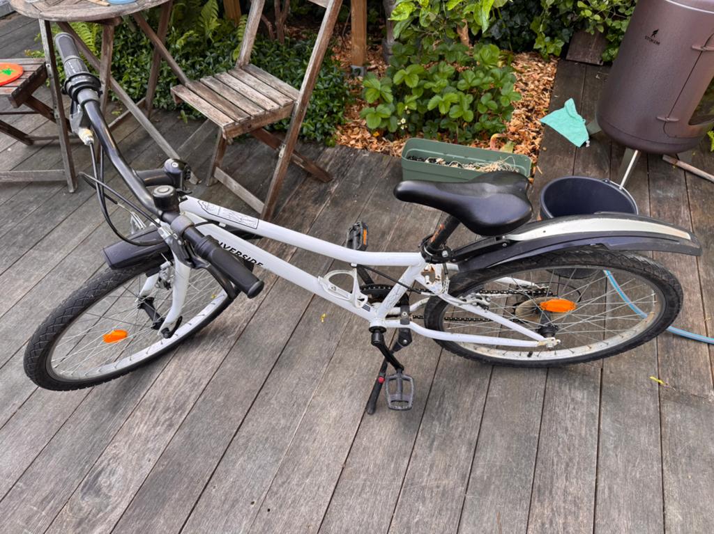 Riverside Mountainbike wit 24inch, Fietsen en Brommers, Fietsen | Mountainbikes en ATB, Gebruikt, Velgrem, Geen vering, Ophalen