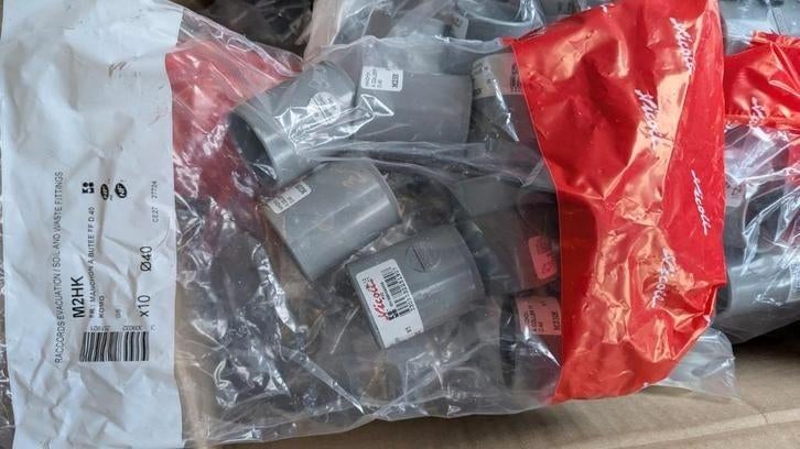 Nicoll 40mm pvc lijmmof / lijm mof 160 stuks, Ophalen of Verzenden, Nieuw