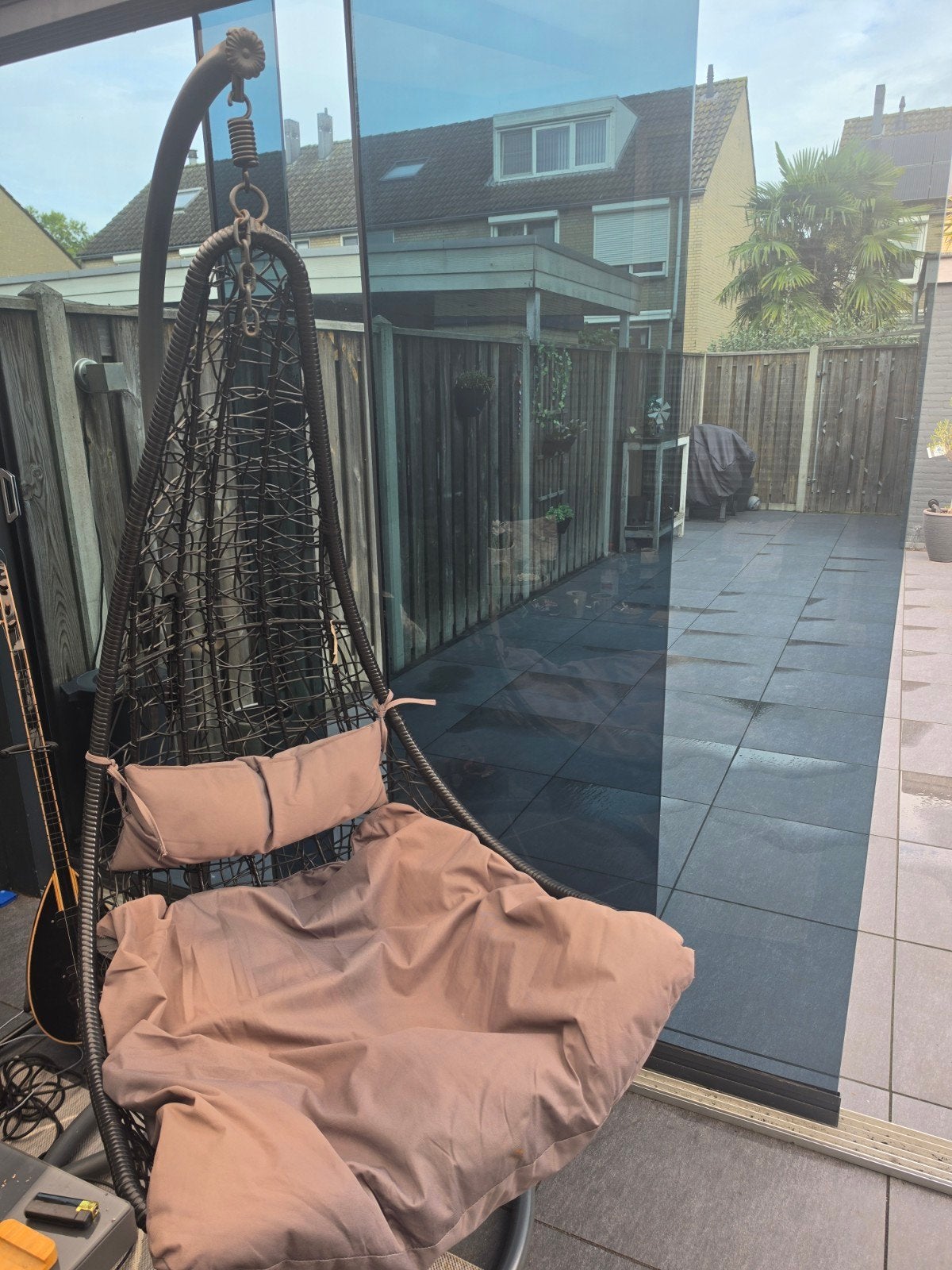 Comfortabele hangstoel met verwisselbare hoes, Ophalen, Gebruikt, Met standaard, Eenpersoons