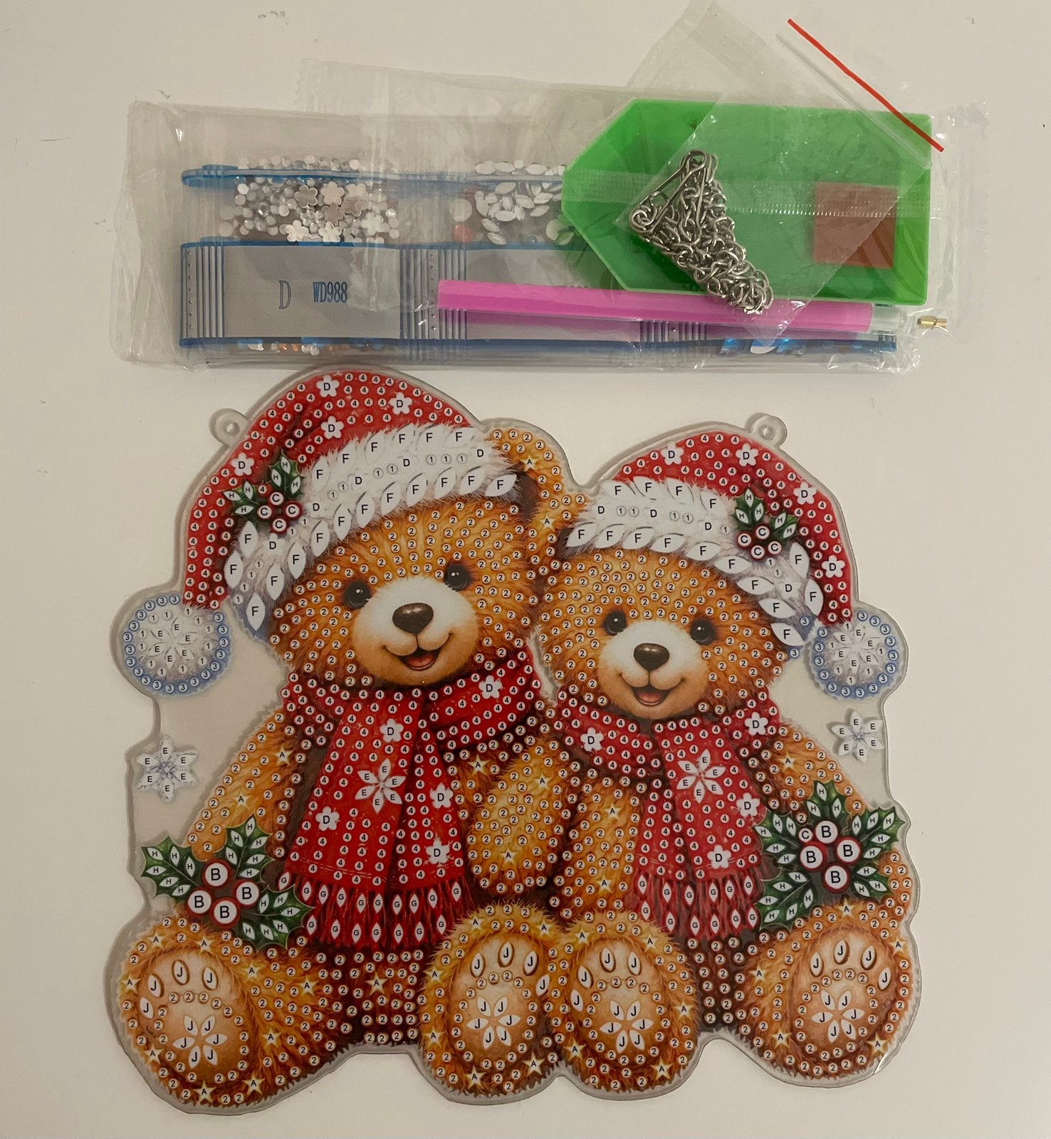 Diamond Painting Beren hanger vol rond Nieuw, Zelfklevend, Dieren, Nieuw, Ophalen of Verzenden