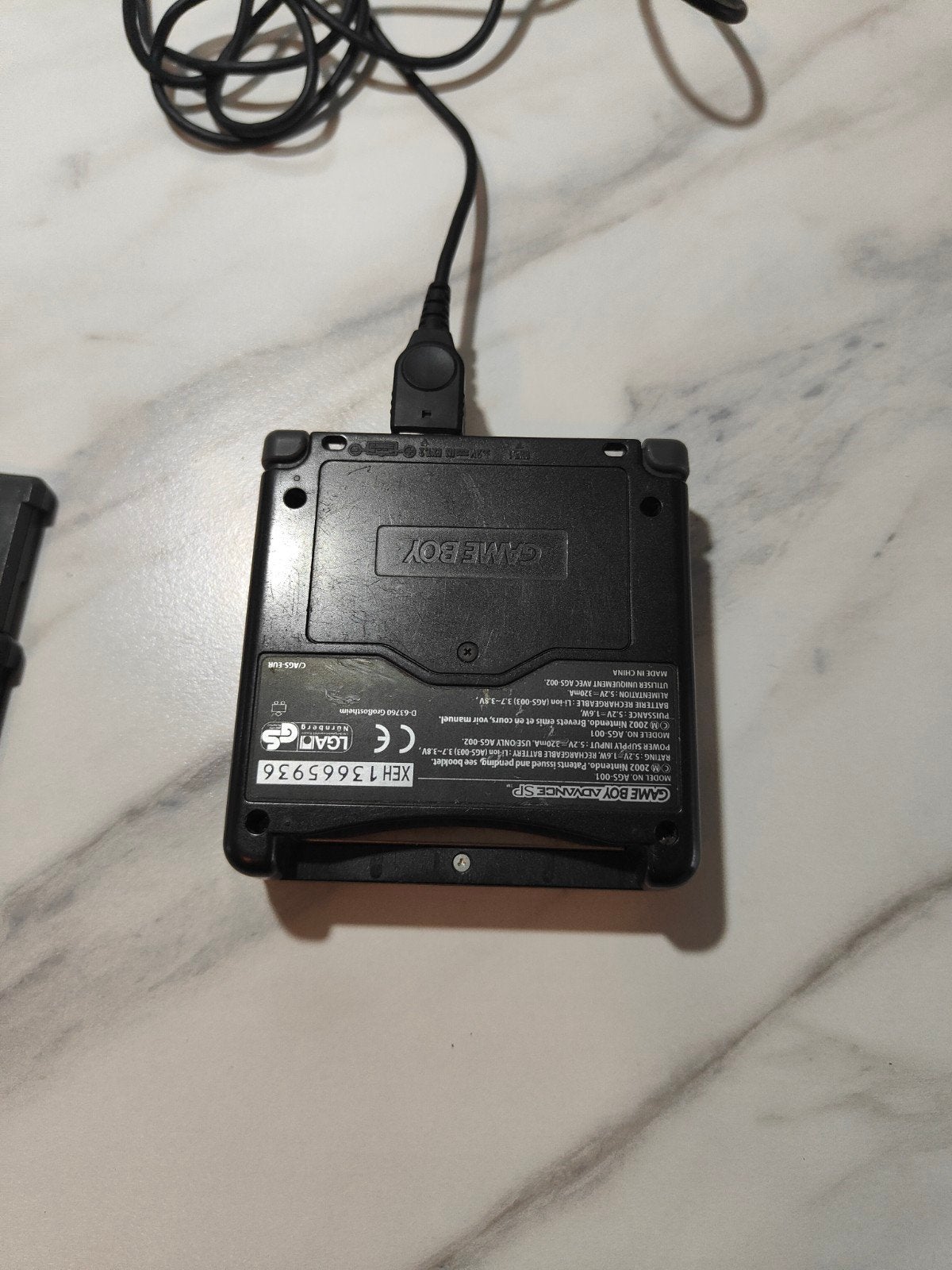 Game Boy Advance SP zwart + oplader + 7 GBA games., Spelcomputers en Games, Ophalen of Verzenden, Gebruikt, Game Boy Advance, Met games