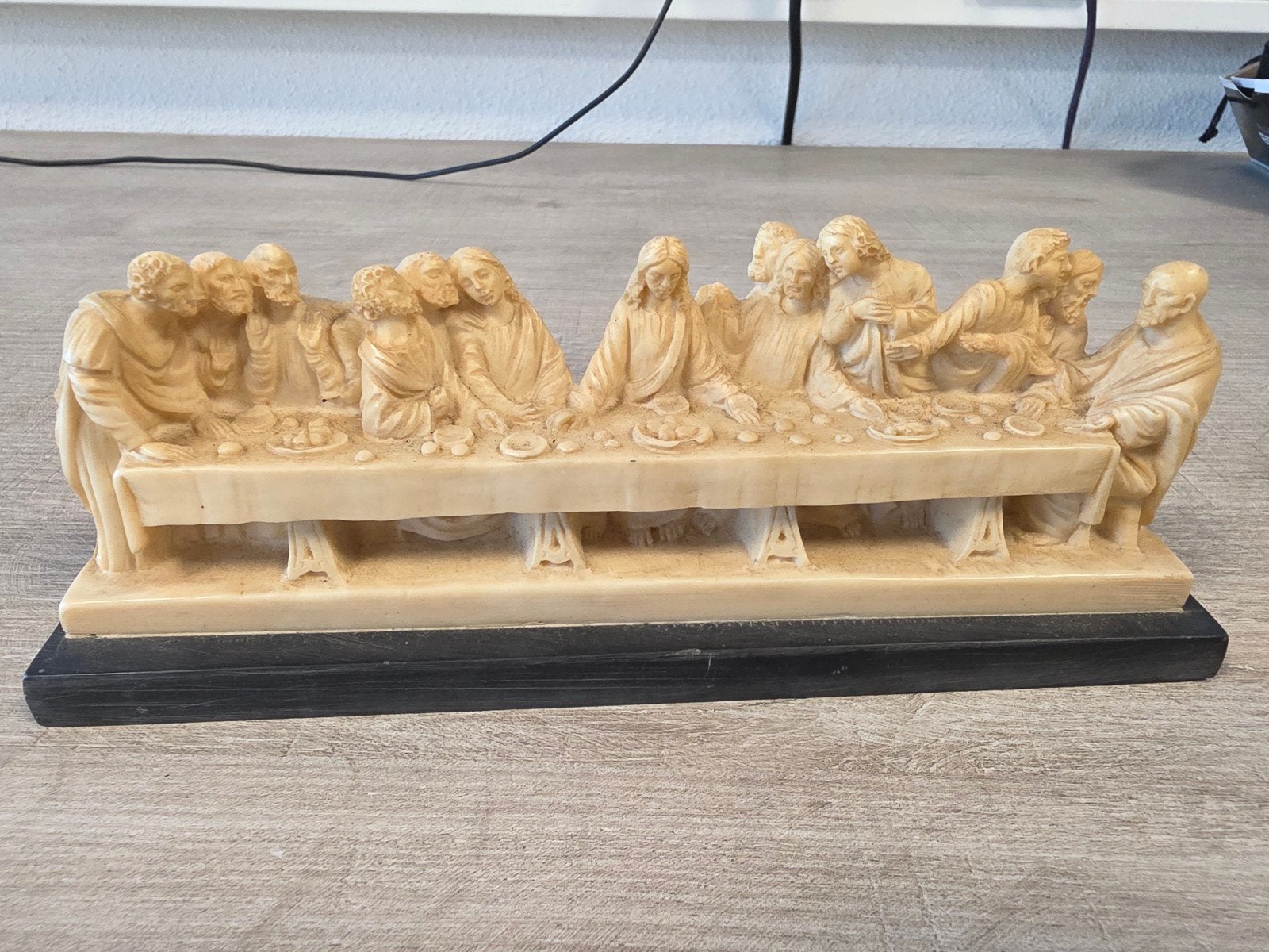 Het Laatste Avondmaal sculptuur van A. Samtini, Antiek en Kunst, Ophalen of Verzenden, 20 - 50 cm, Beeld, Gemerkt