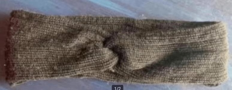 Zwarte gebreide haarband, hoofdband, oorbeschermers, Ophalen of Verzenden, Gedragen, Muts