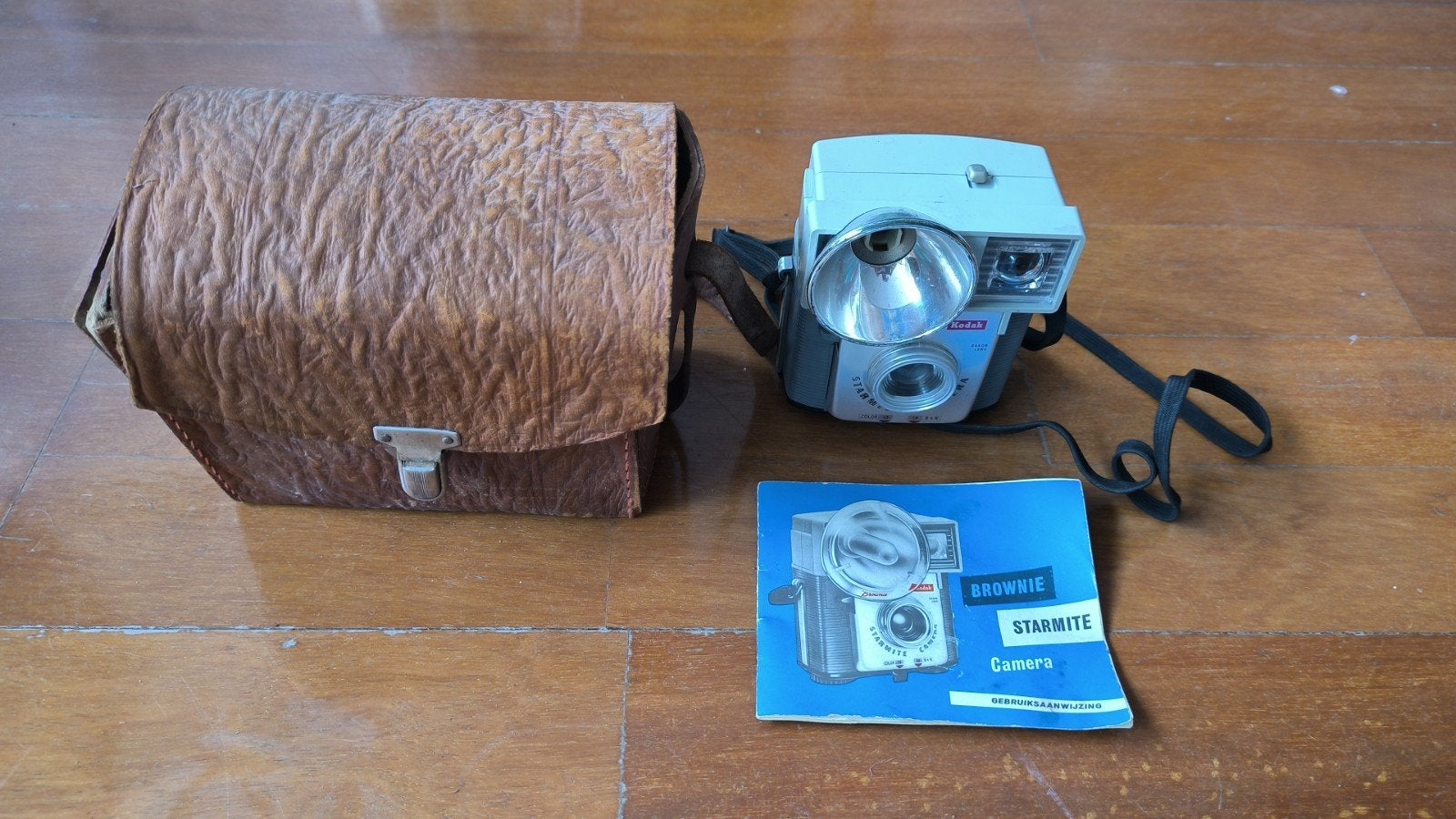 Vintage Kodak Starmite camera met handleiding en tas, Ophalen, Gebruikt, Compact, Kodak