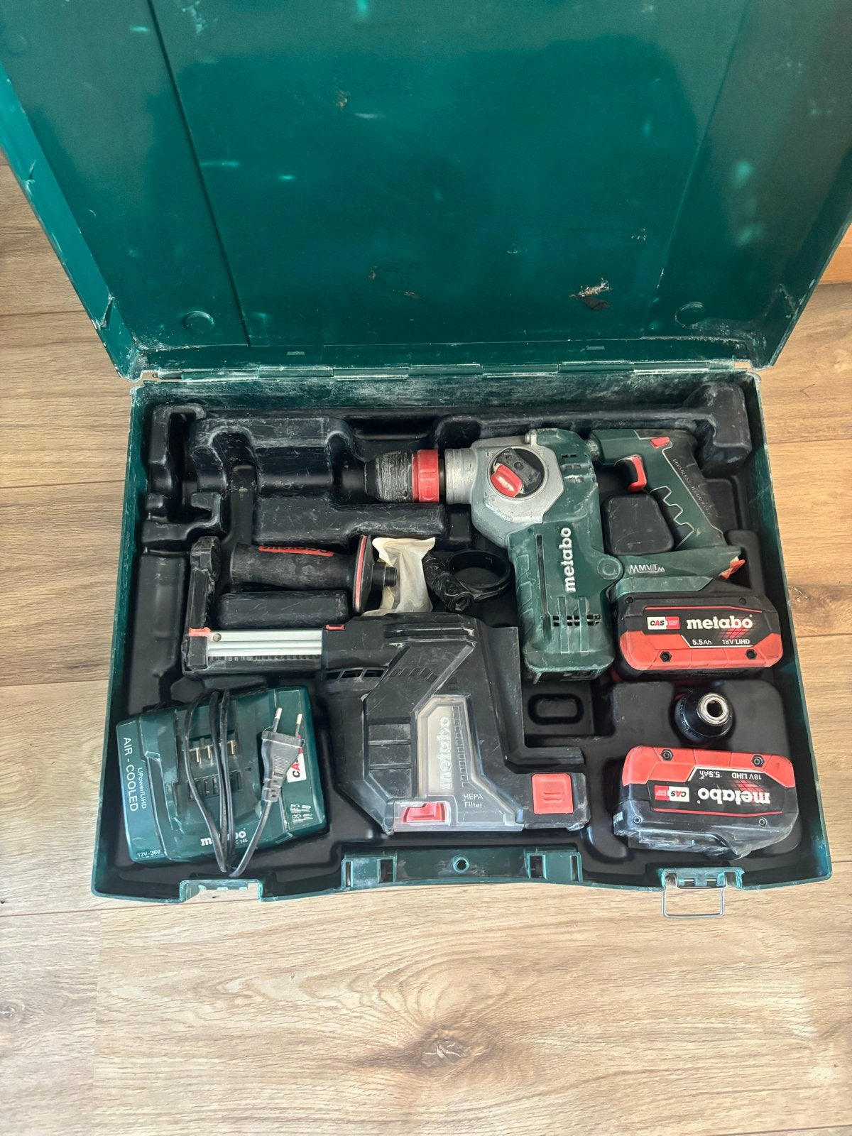 Metabo KH 18 LTX BL 28 Q Set Accu Combihamer Set, Boor- en/of Breekhamer, Ophalen of Verzenden, Klopboormechanisme, Gebruikt