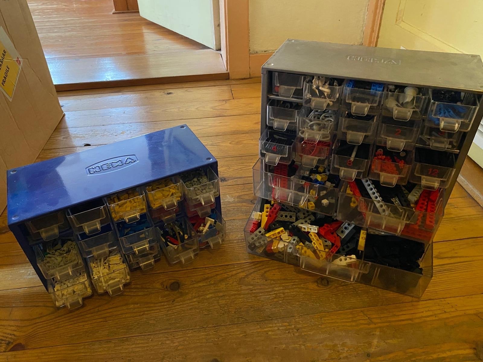 Grote partij Lego Technic onderdelen met opbergers, Ophalen, Gebruikt, Lego, Technic