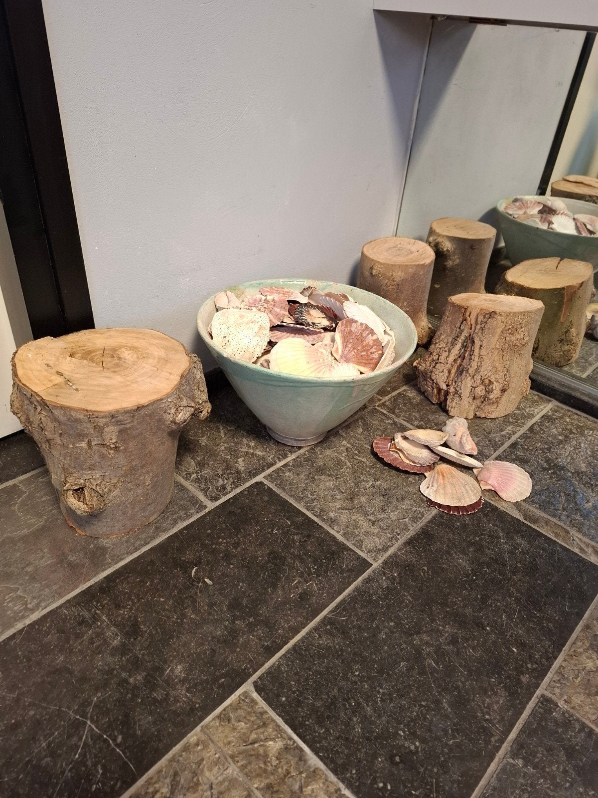 Decoratieve Houten Blokken en Schelpen Set, Ophalen, Gebruikt