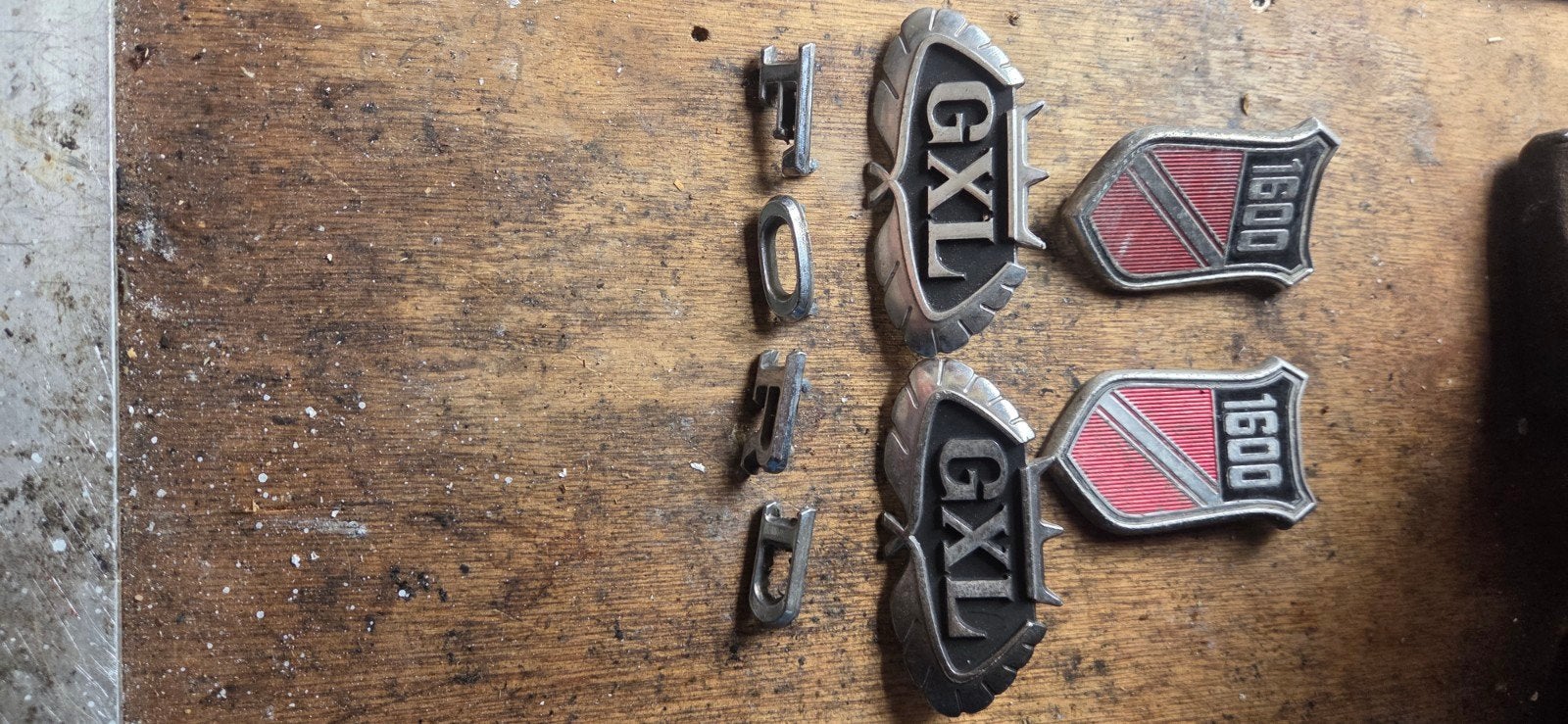 Ford Capri Embleem Logo Set 1973 - GXL 1600, Auto-onderdelen, Ophalen, Voor, Ford, Achterklep