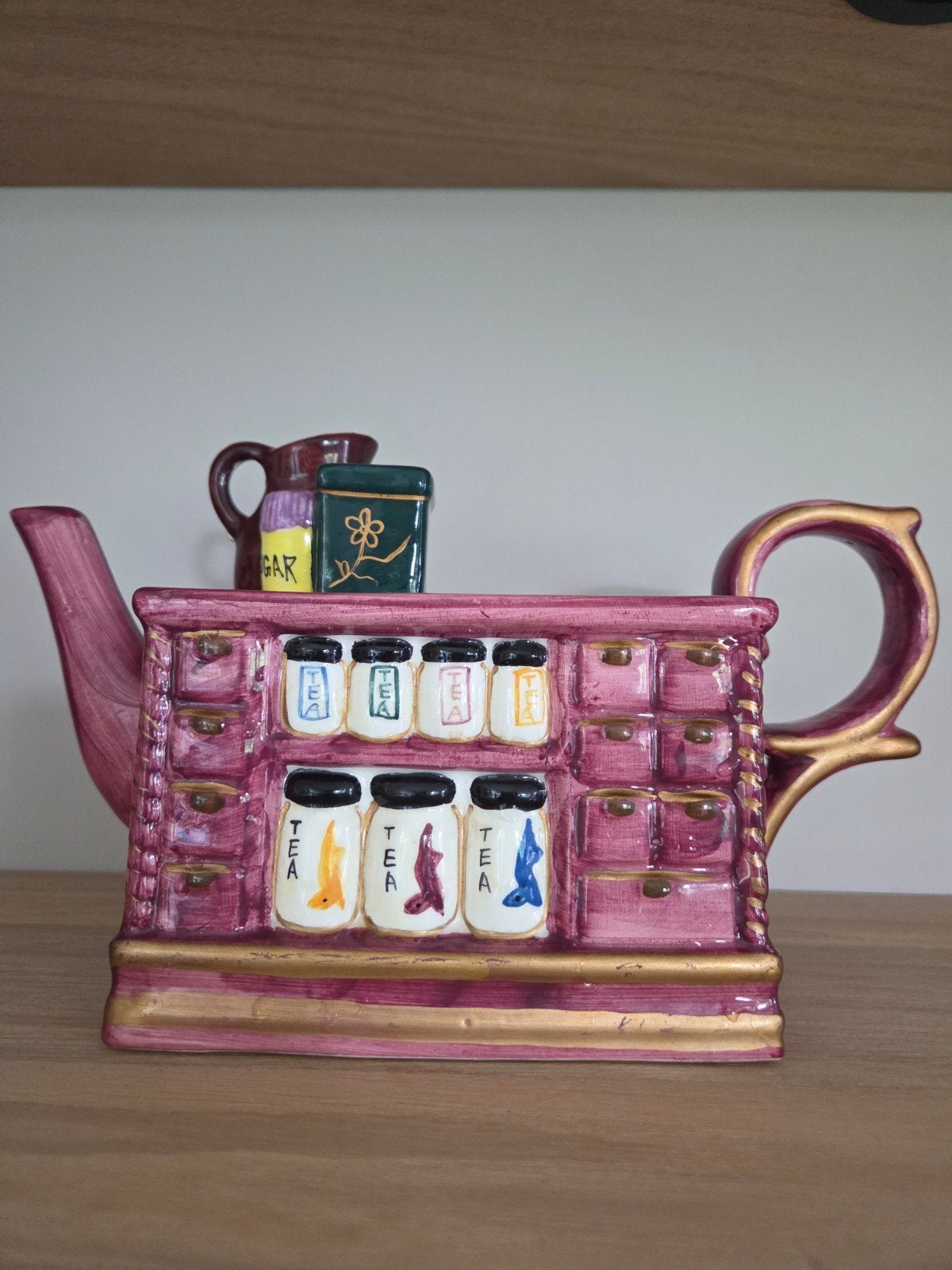 Vintage Novelty Theepot, verzameltheepot (Tea shop counter), Ophalen of Verzenden