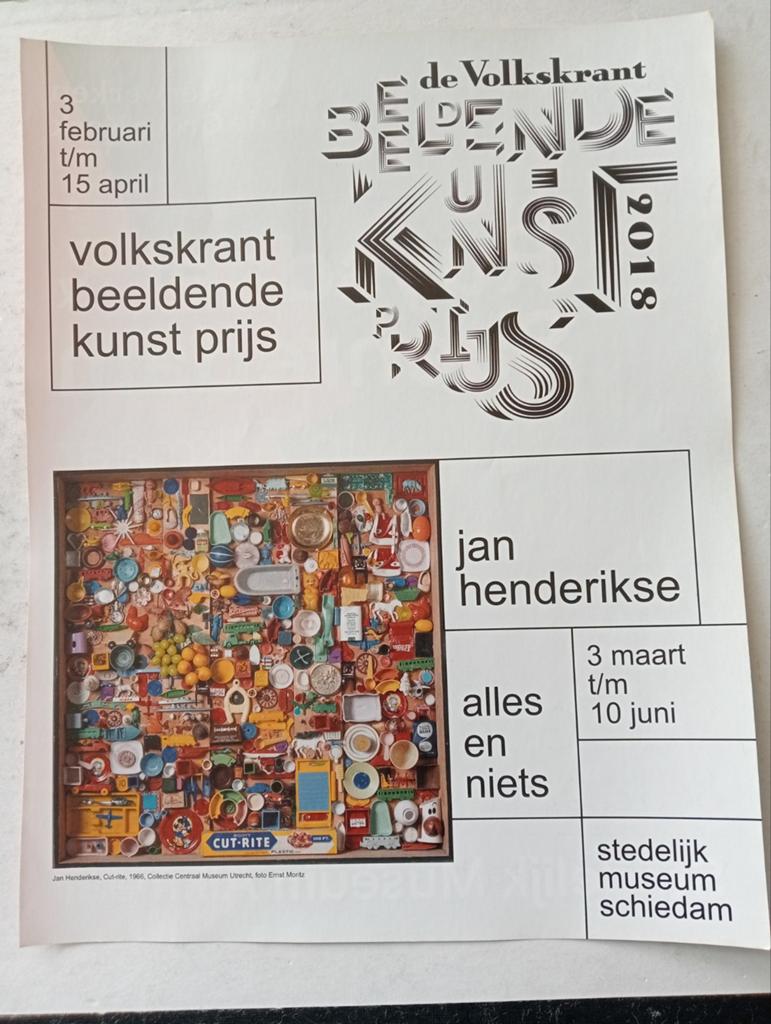 Jan Henderikse affiche stedelijk museum Amsterdam 2018, Ophalen of Verzenden, 1980 tot heden, Tijdschrift