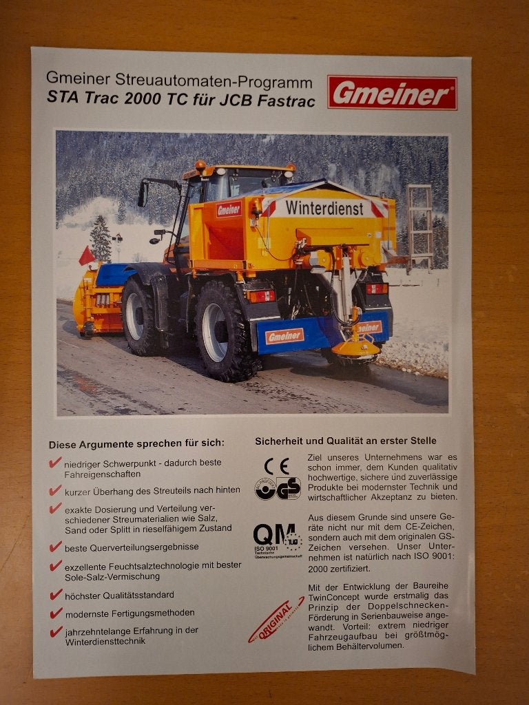 Folder Gmeiner zout strooiers, Verzenden, Gelezen, Tractor en Landbouw