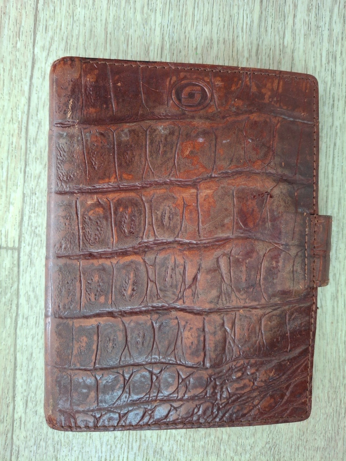 succes senior vintage agenda omslag croco leer, Ophalen of Verzenden, Gebruikt, Bruin, Leer