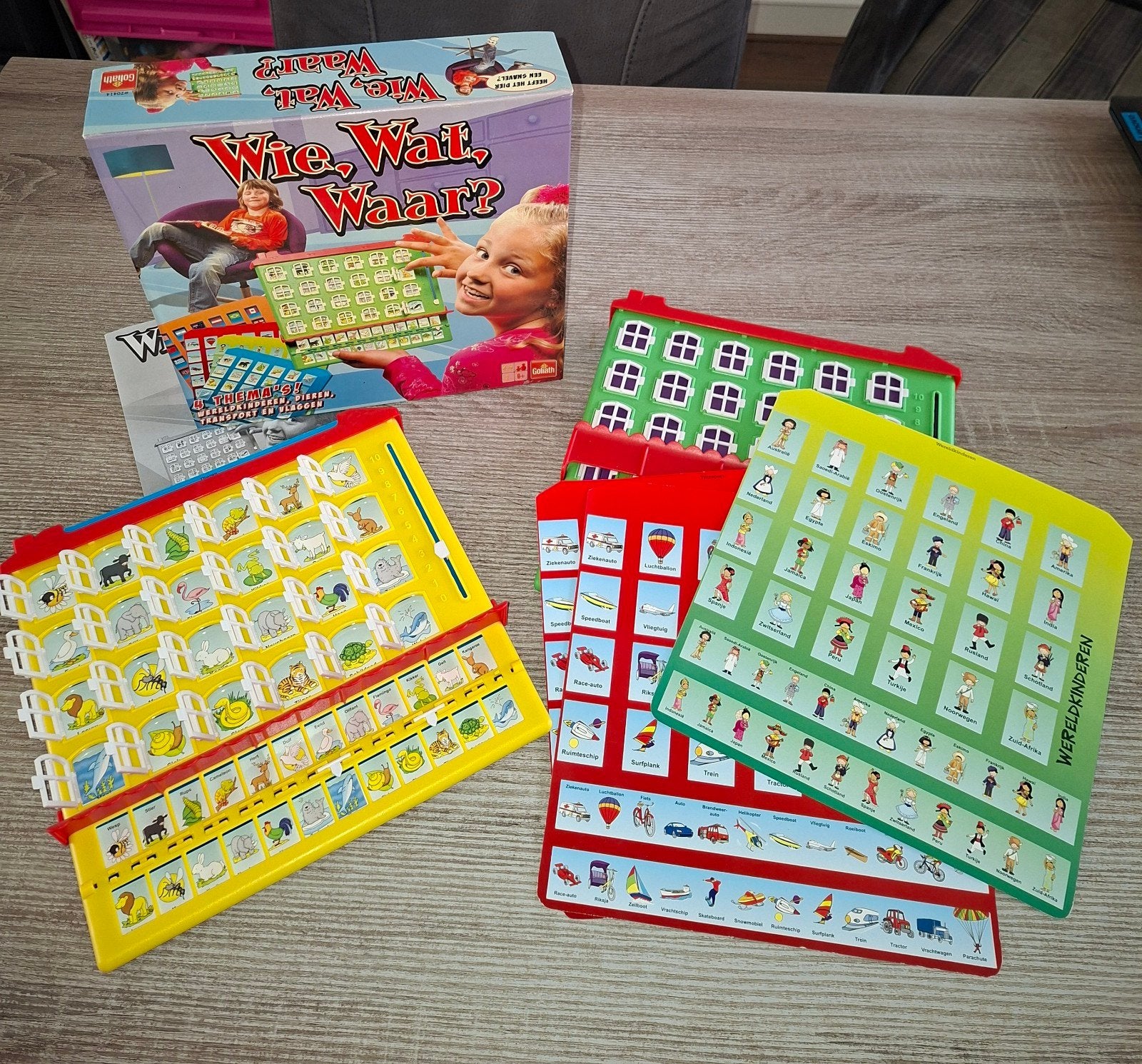Wie wat waar?, Hobby en Vrije tijd, Gezelschapsspellen | Bordspellen, Ophalen of Verzenden, Zo goed als nieuw