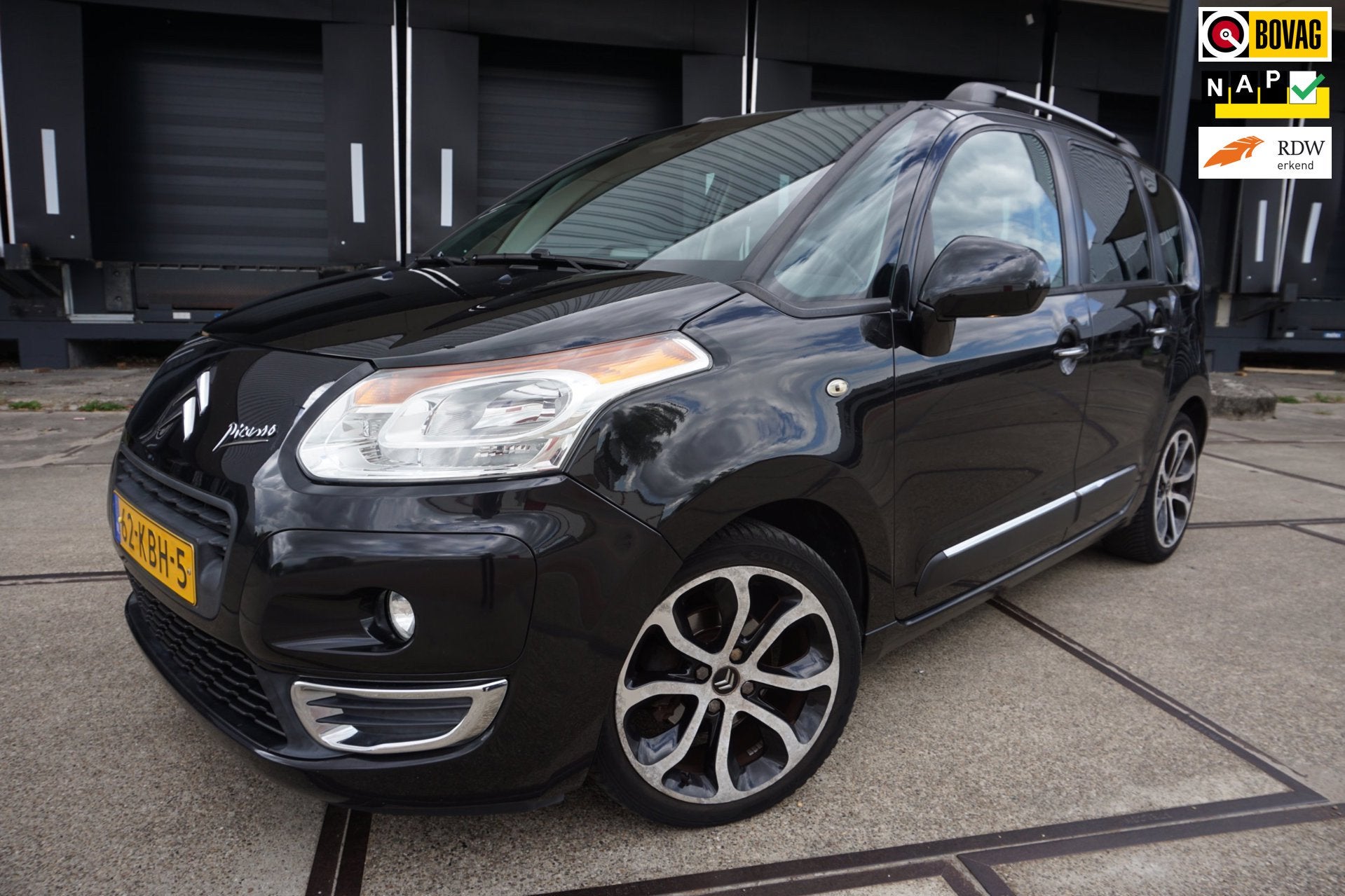 Citroen C3 Picasso 1.4 VTi Exclusive, Auto's, Voorwielaandrijving, Gebruikt, Zwart, Zwart