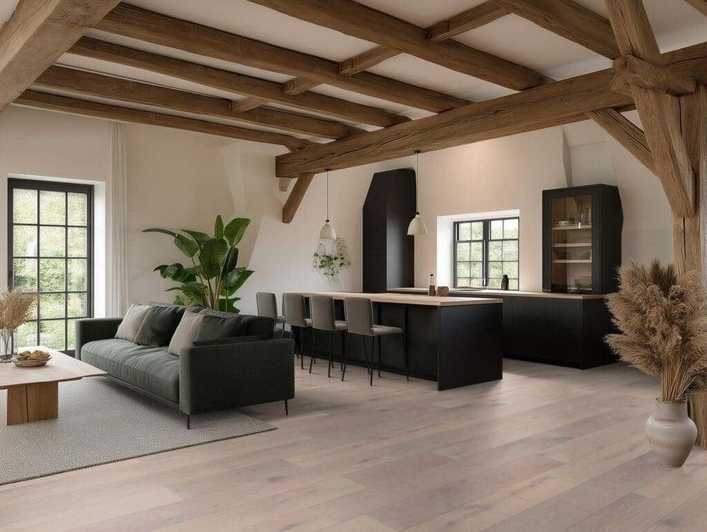 XXL Lamel Parket Bel Air Rustiek Wit  4701 30cm breed, Parket, Beige, 75 m² of meer, Nieuw
