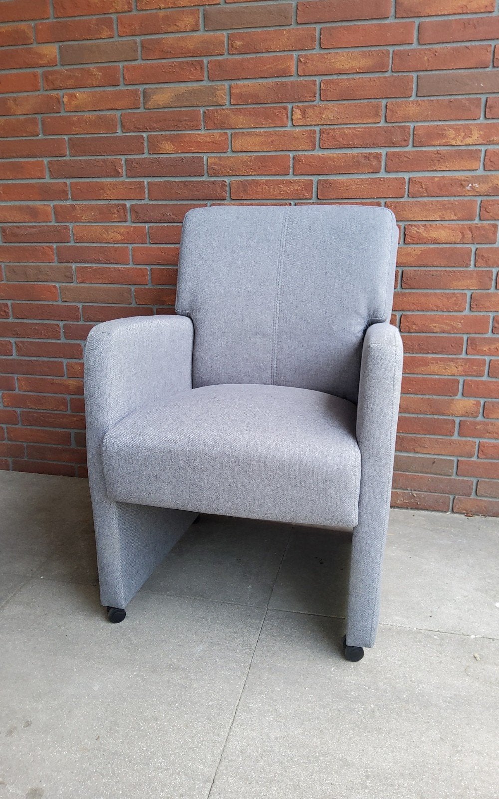 4 Comfortabele grijze fauteuils  goed als nieuw, Ophalen, 75 tot 100 cm, Zo goed als nieuw, 50 tot 75 cm